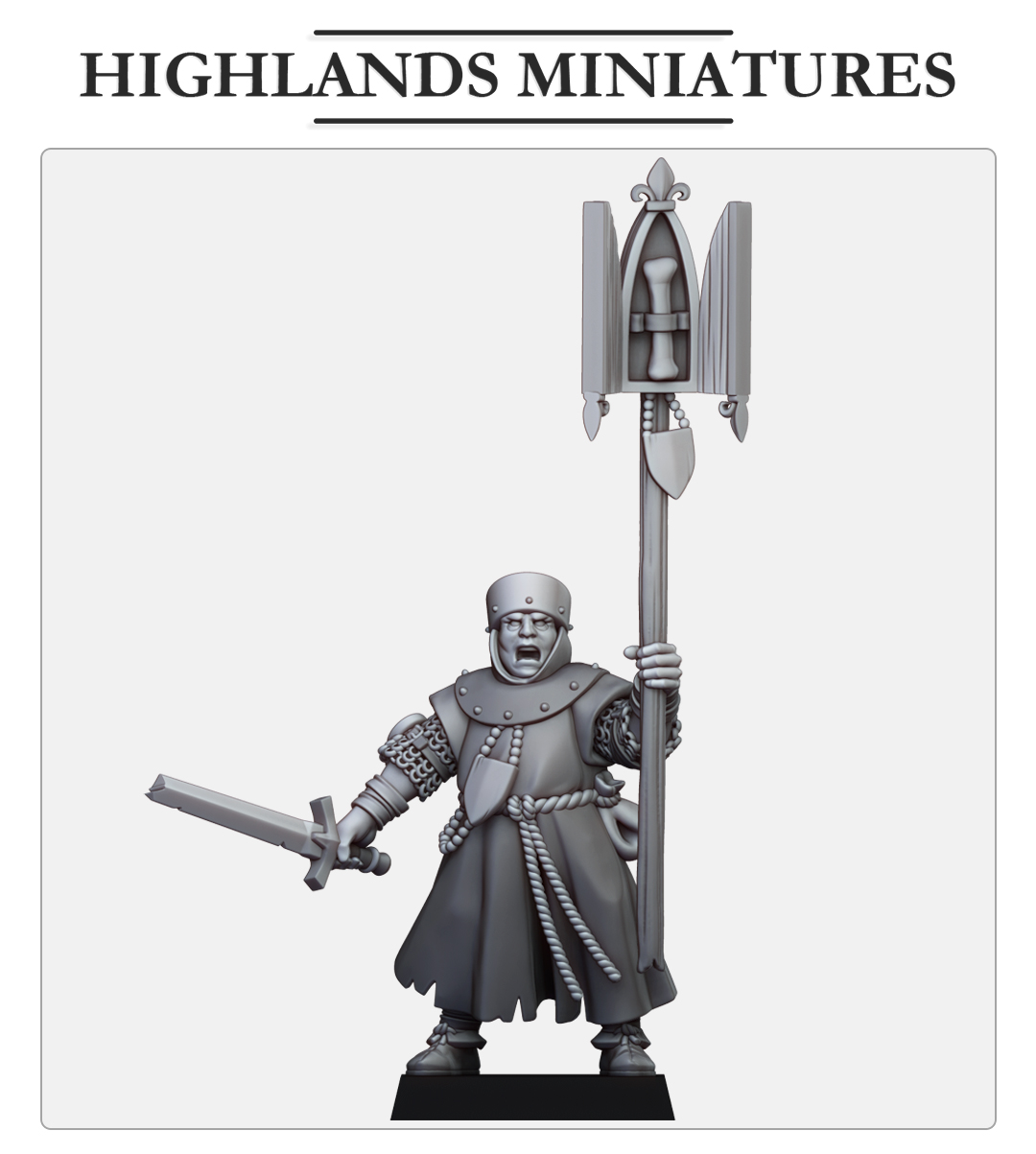 Gallia Cleric with Relic - Highlands Miniatures