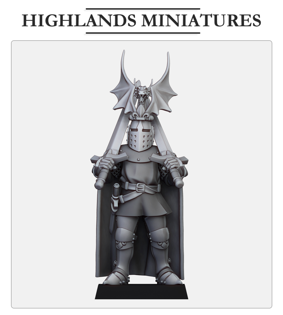 Dismounted Sir Jaume with dual swords - Highlands Miniatures