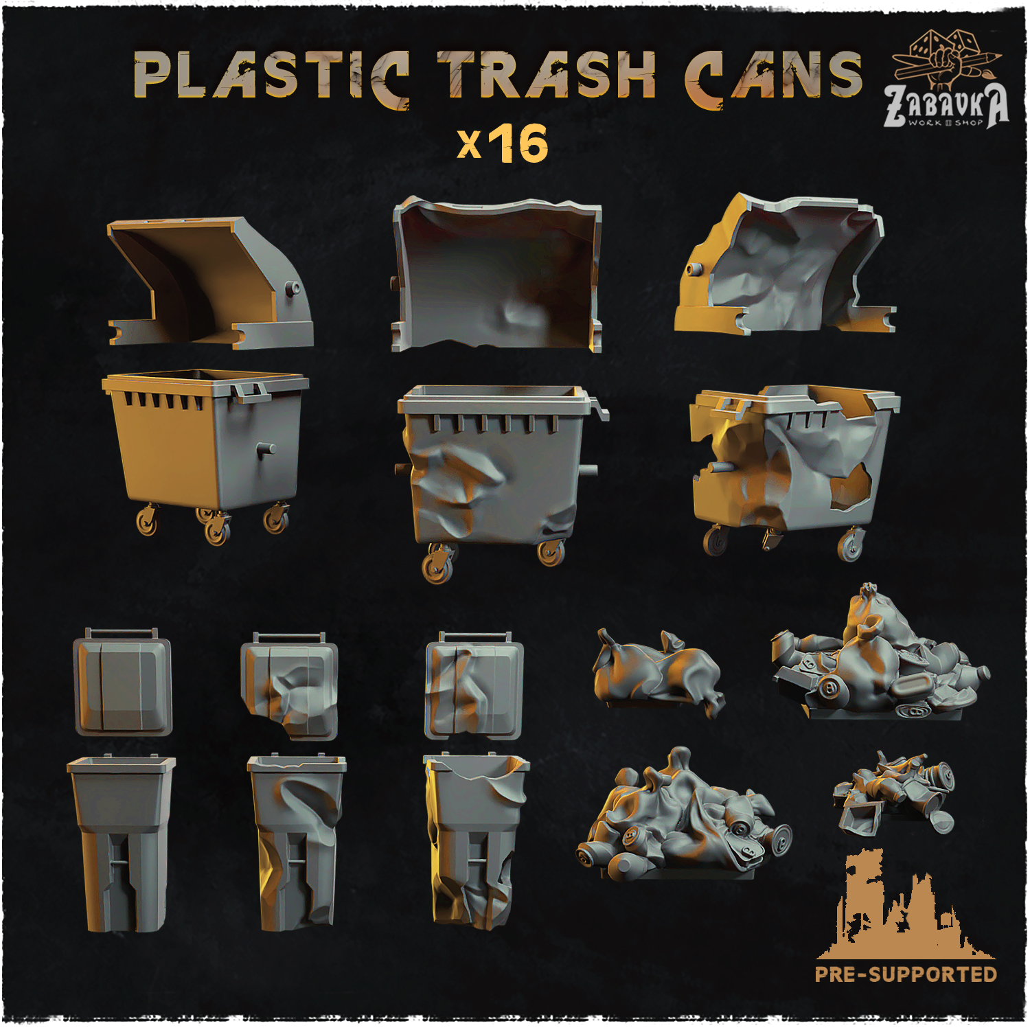 Plastic trash cans - Basing Bits 2.0