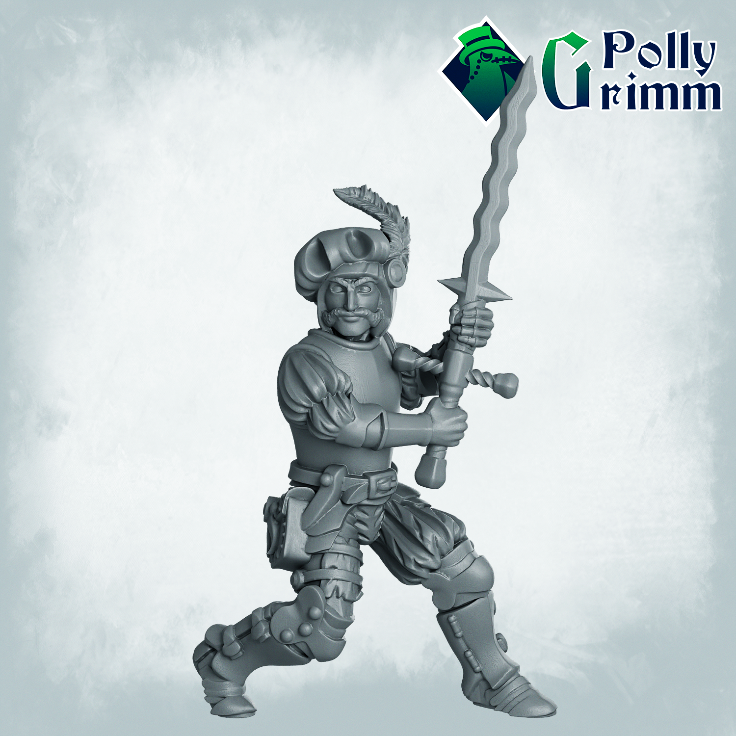 Fantasy and historic miniatures for tabletop games. Imperial Humans. Men at arms, landsknecht