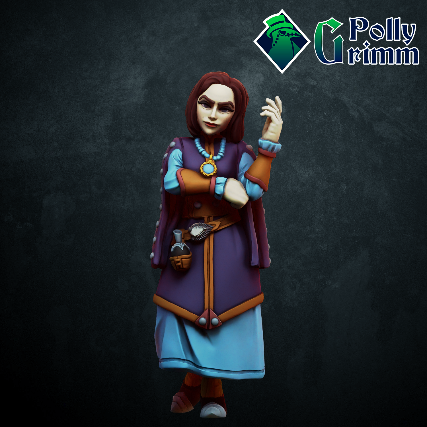 Fantasy and dnd miniatures for tabletop games. Magical noble girl. Ver 1