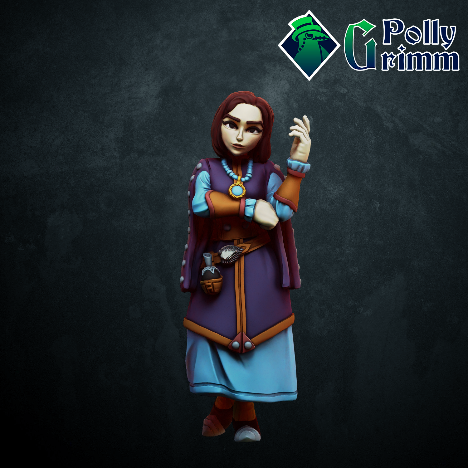 Fantasy and dnd miniatures for tabletop games. Magical noble girl. Ver 2