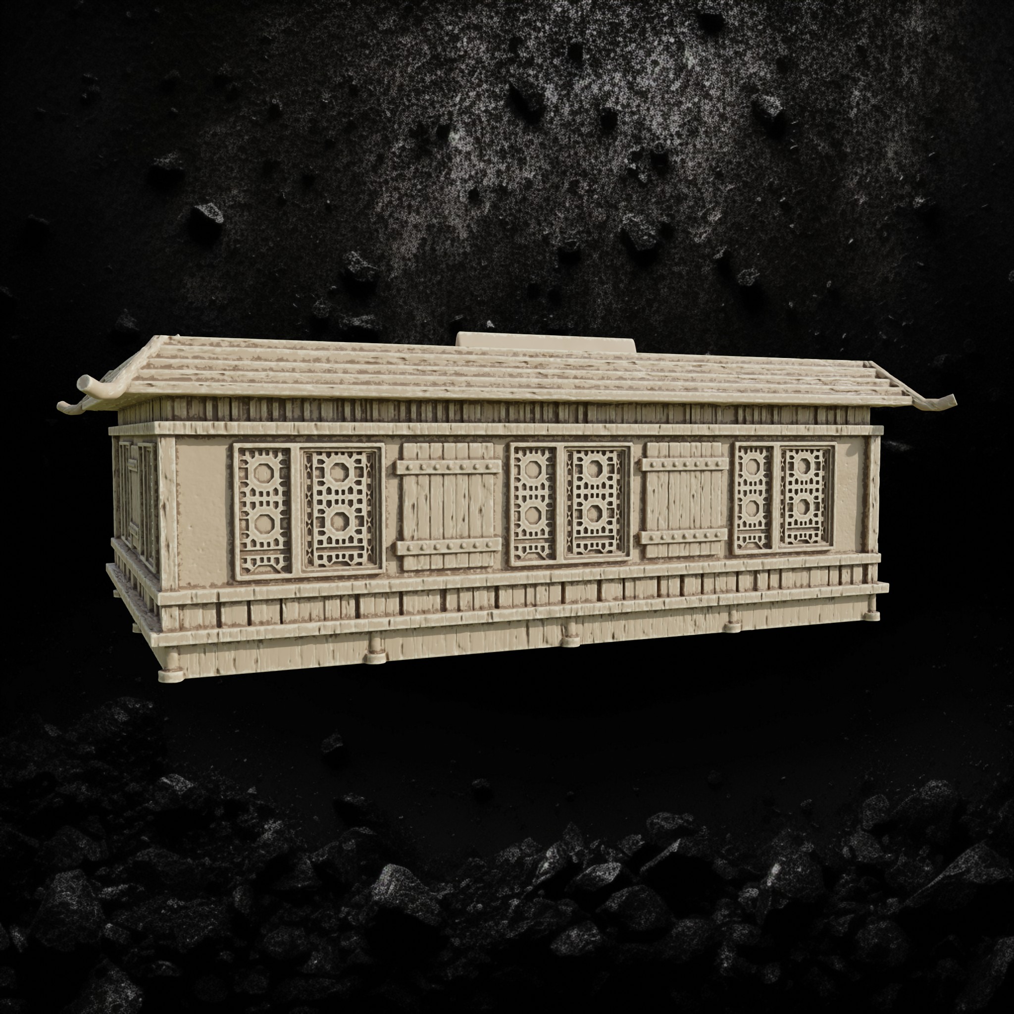 Kimonobe House 16 - Asian Inspired Village Home STL for DnD & Wargaming