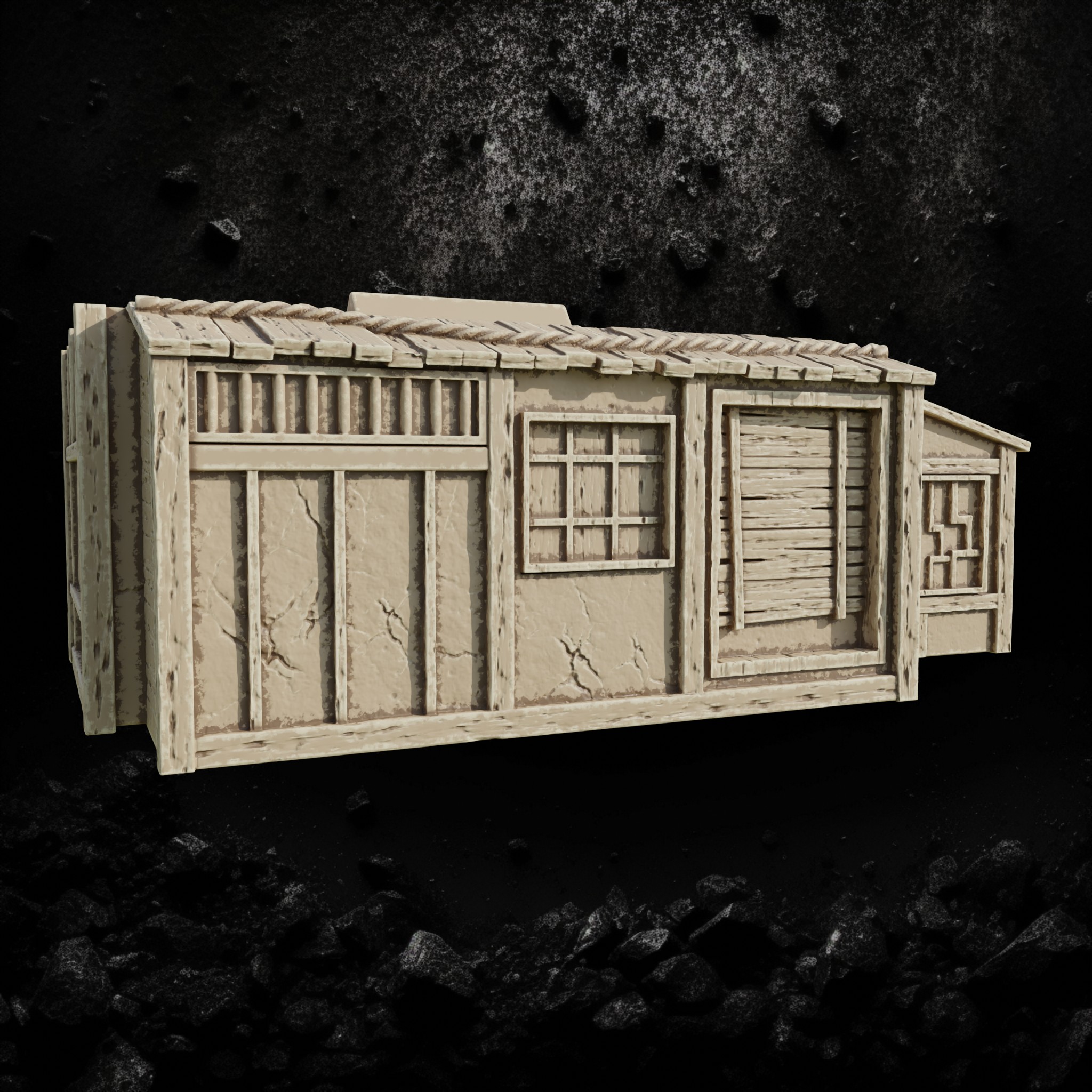 Kimonobe House 22 - Asian Inspired Village Home STL for DnD & Wargaming