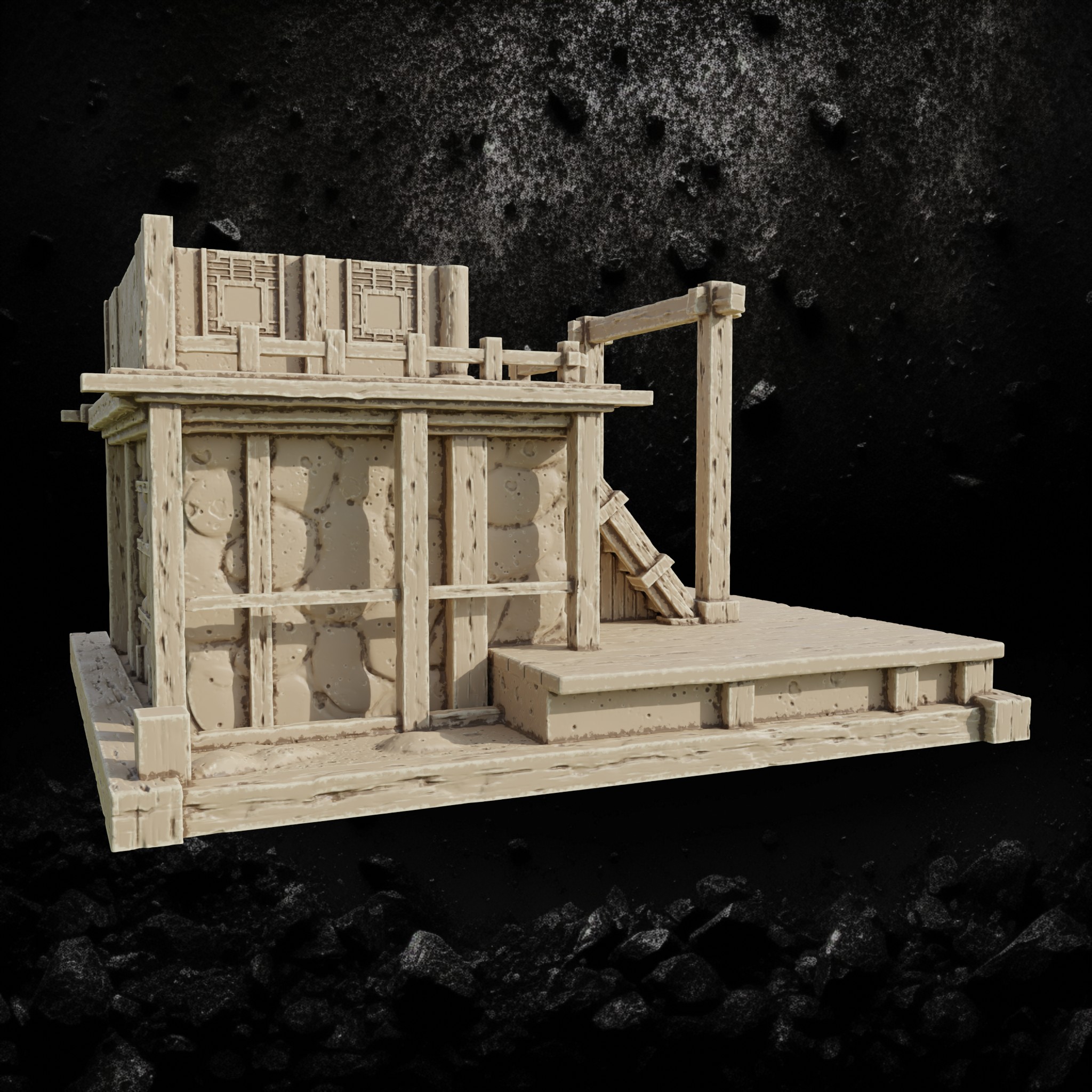 Kimonobe House 24 - Asian Inspired Village Home STL for DnD & Wargaming