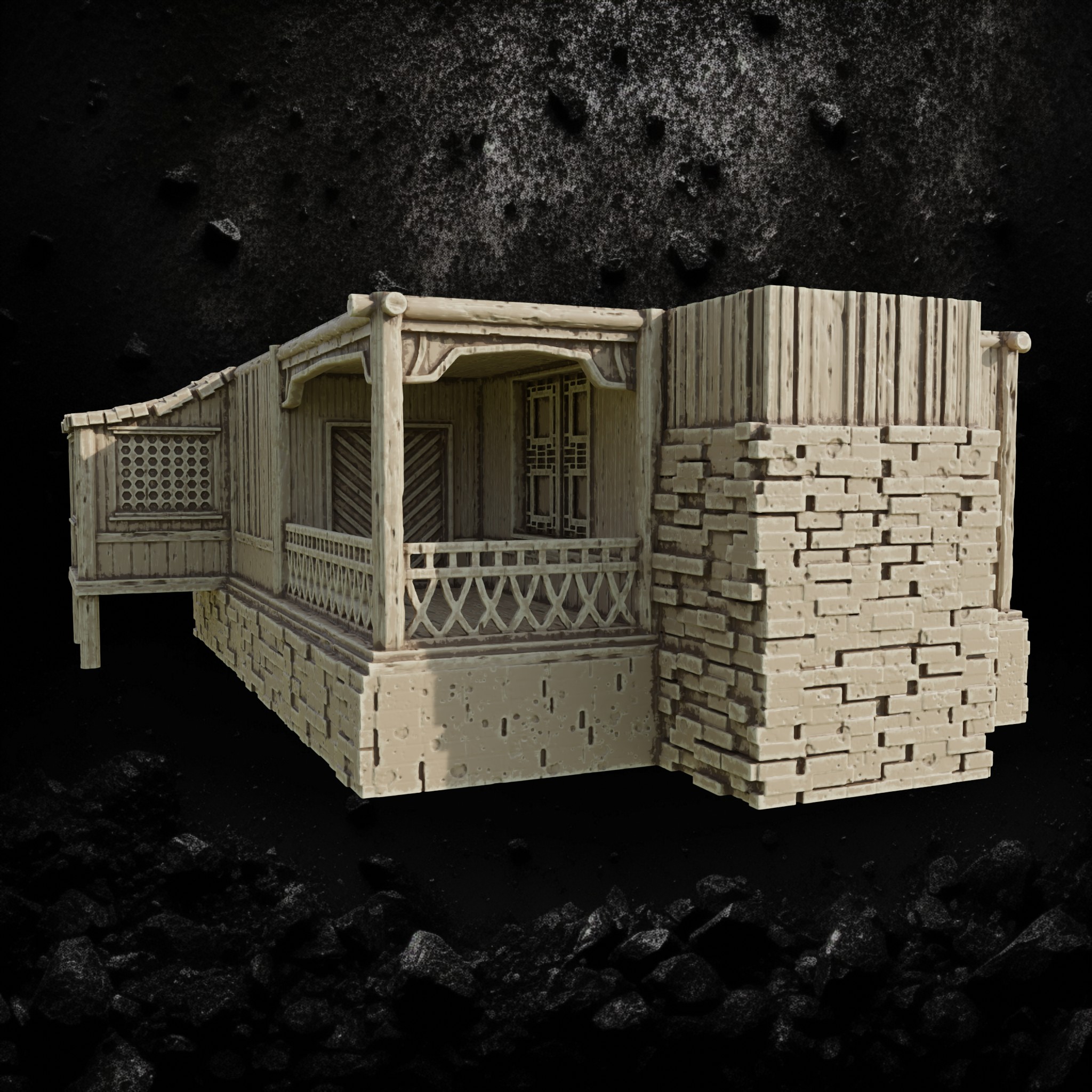 Kimonobe House 26 - Asian Inspired Village Home STL for DnD & Wargaming