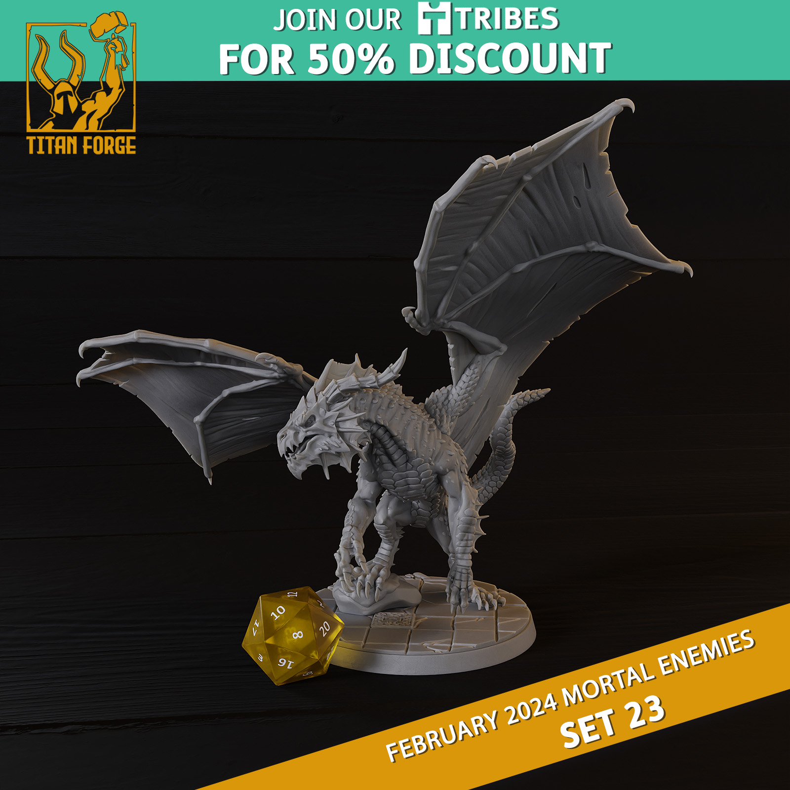 White Dragon - RPG Monster DnD 5e - Mortal Enemies Set 23