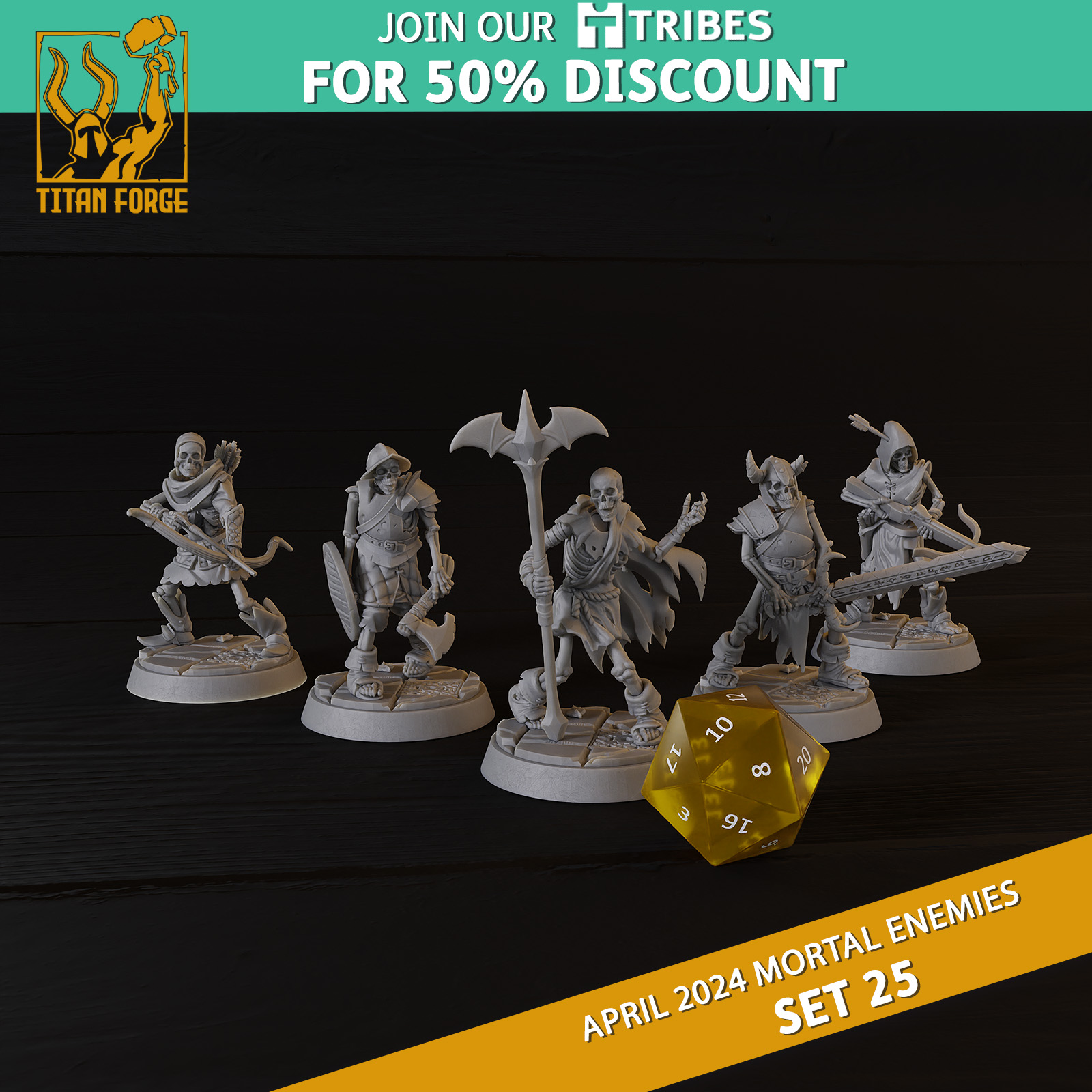 Skellies - RPG Monster DnD 5e - Mortal Enemies Set 25