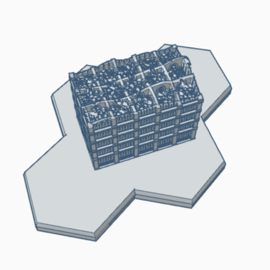Gothic Ruined Building 112 Hex Map Scale HMSGR112