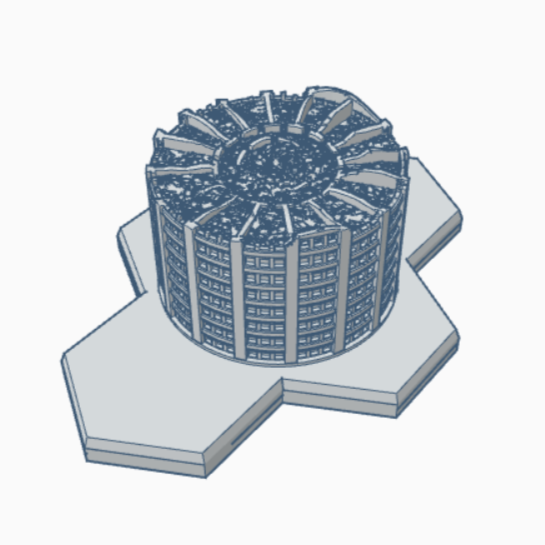 Sci-Fi Ruined Building 61 Hex Map Scale HMSSFR061