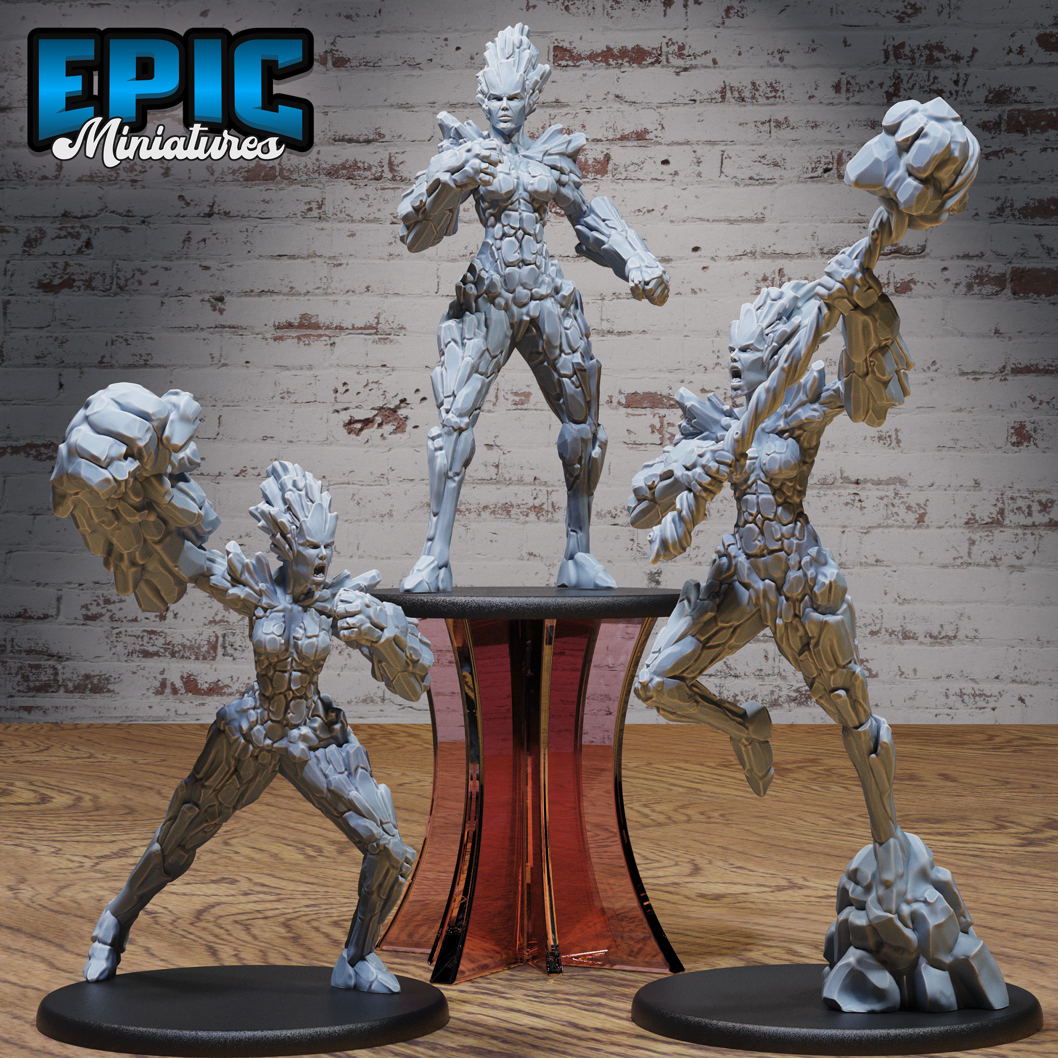 Earth Elemental Female Set / Ancient Rock / Stone Element Primordial / Evil Mine Beast / Mountain Guard Creature / Nature Monster Encounter