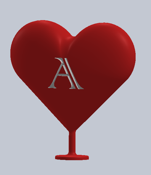 heart letter A