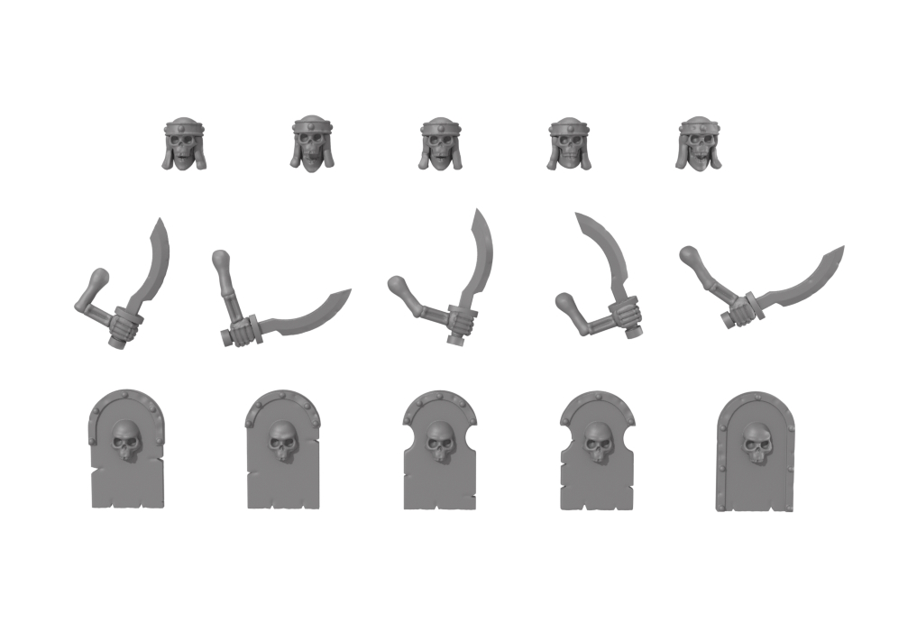 Pre-Supported Egyptian Skeleton Upgrade Set