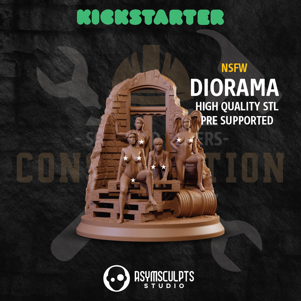 Sculpted Sisters: Construction Edition - Diorama