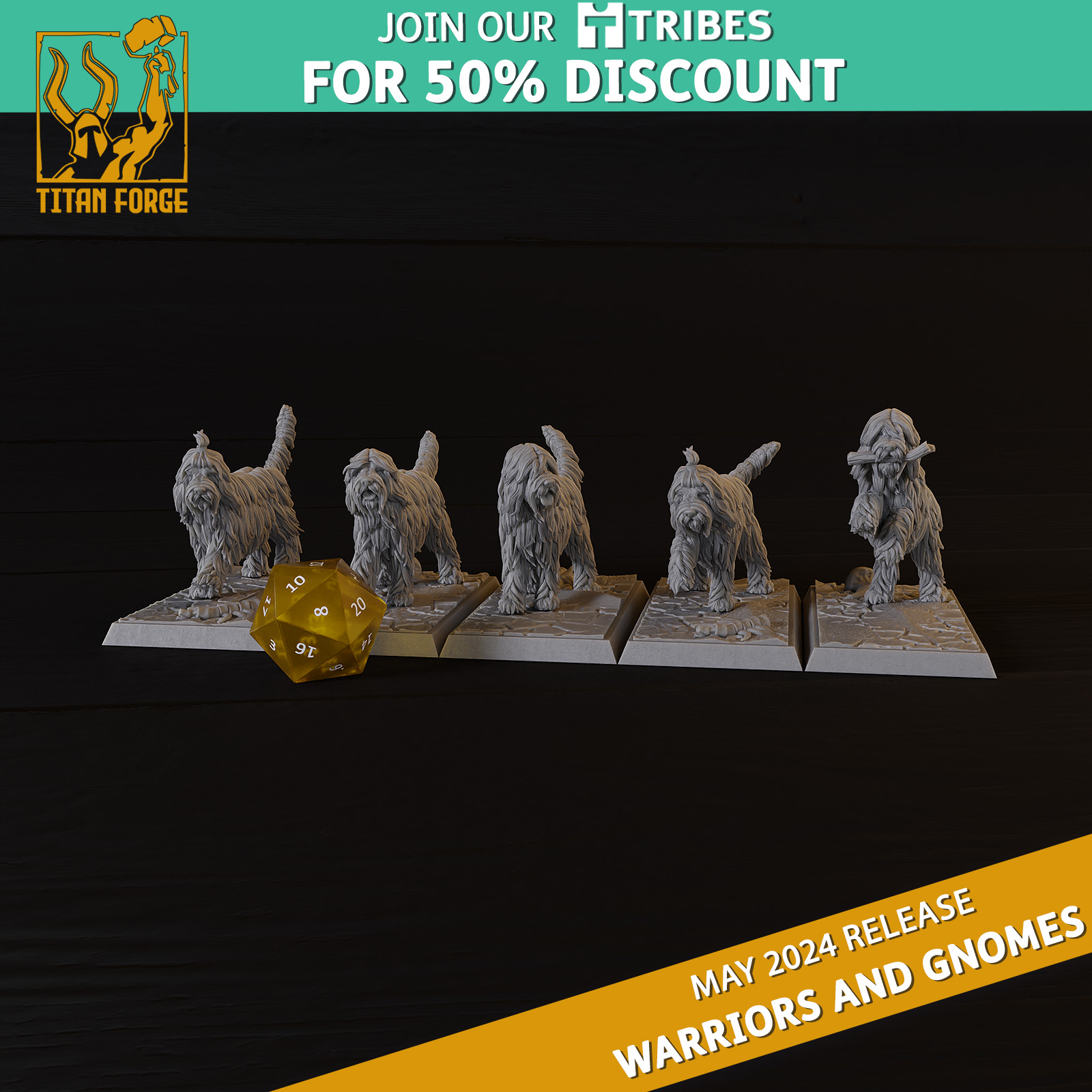 Gnome Good Boys - Warriors and Gnomes - Titan Forge Miniatures May 2024