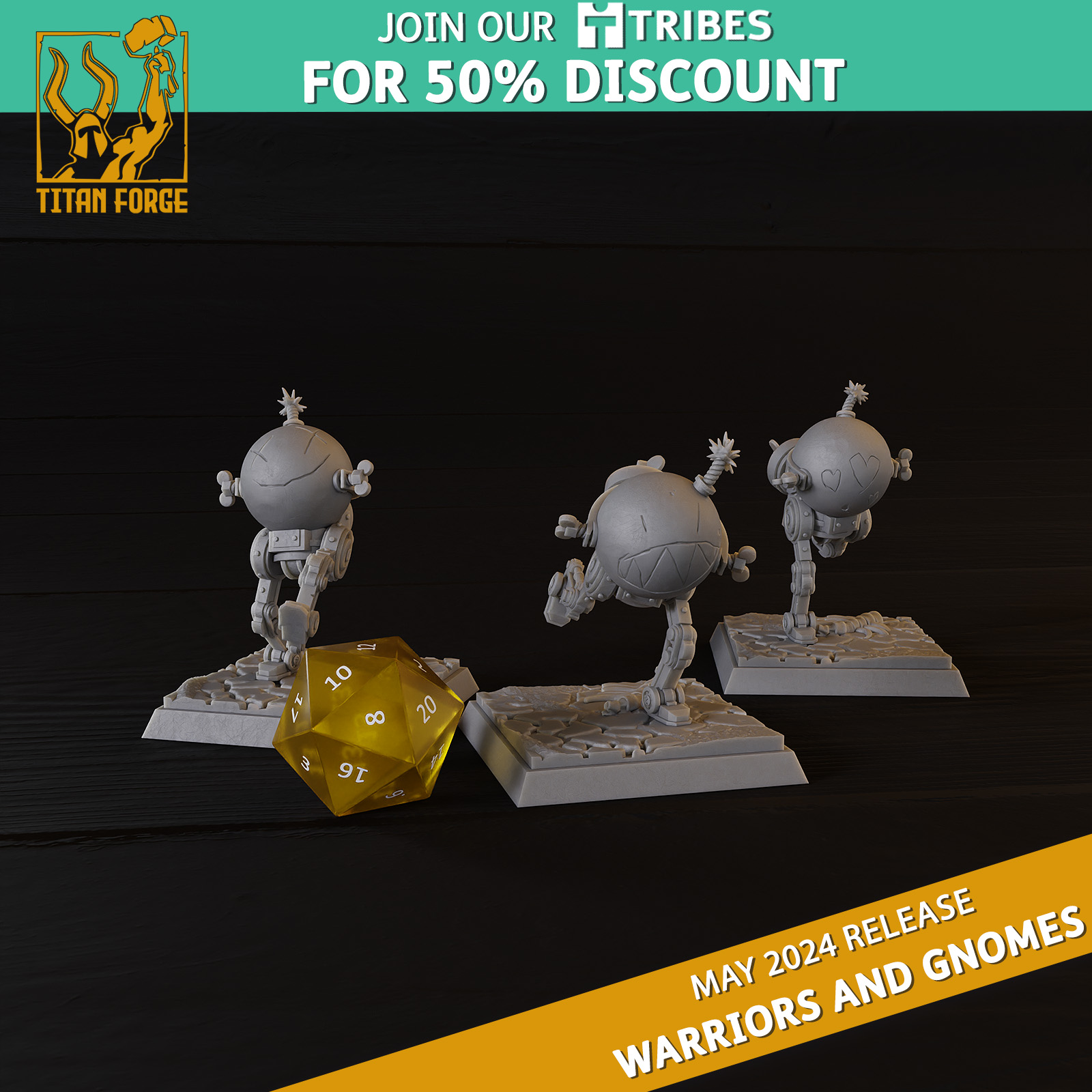 Gnome Walking Bombs - Warriors and Gnomes - Titan Forge Miniatures May 2024