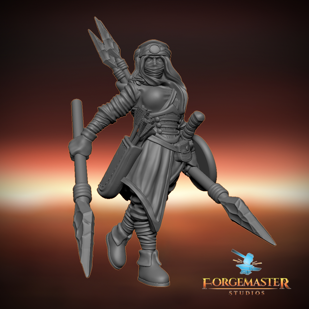 Pikemaiden Initiate Speare Pose 01 - FREE Presupported STL ONLY