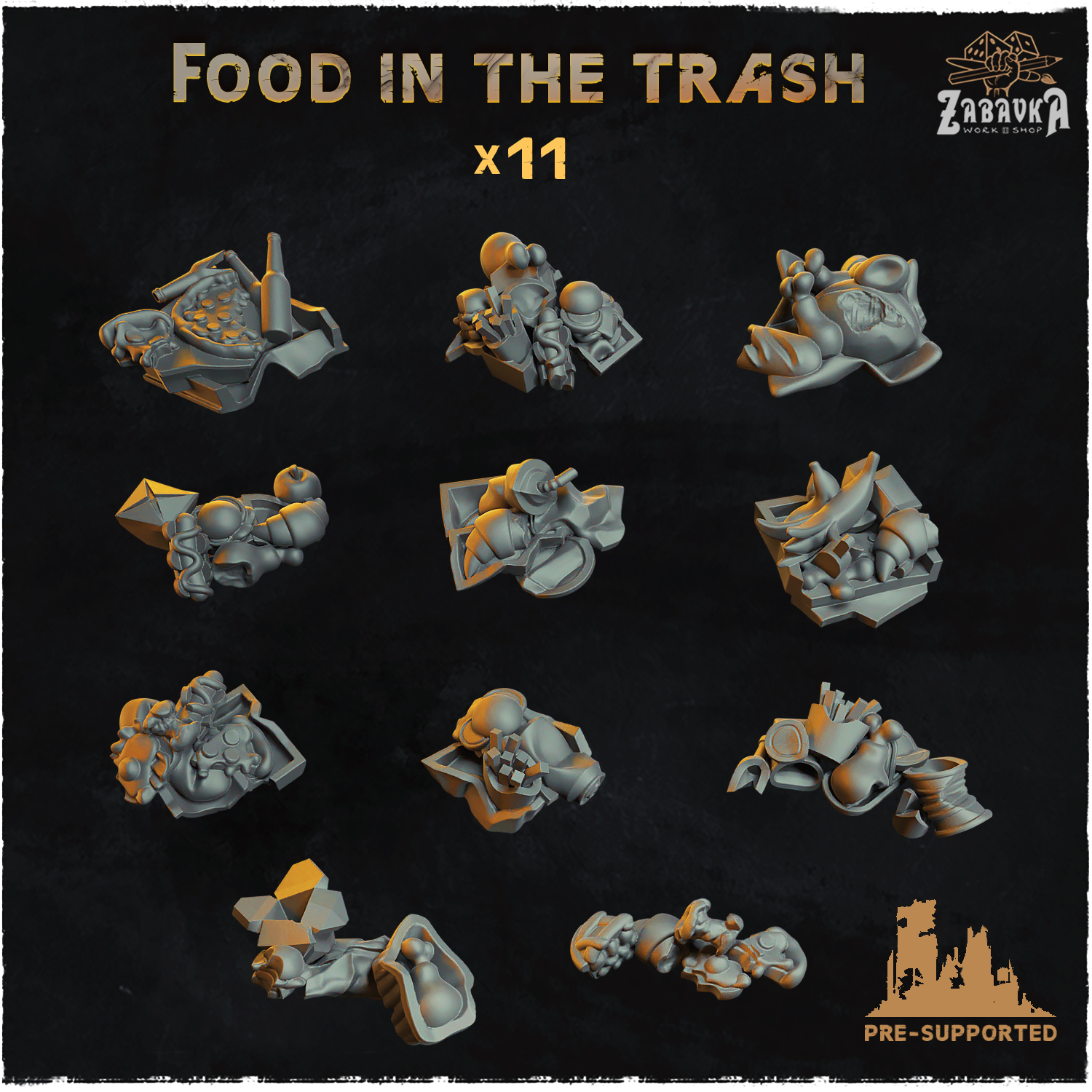 Food in the trash - Basing Bits 2.0