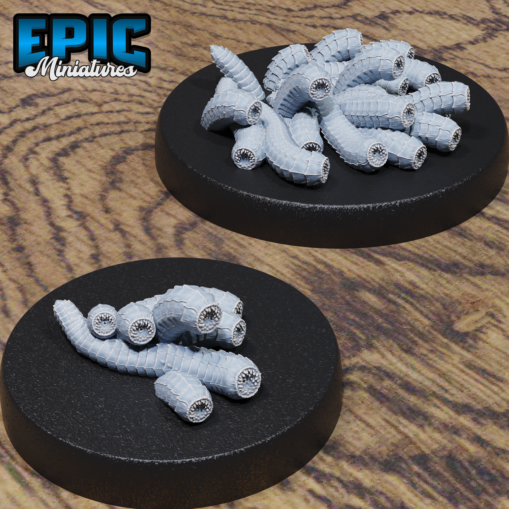 Worm Swarm Set / Underground Crawler / Burrowing Animal / Cave Insect / Carrion Insectoid / Earth Creature / Soil Monster / Drilling Bug Encounter