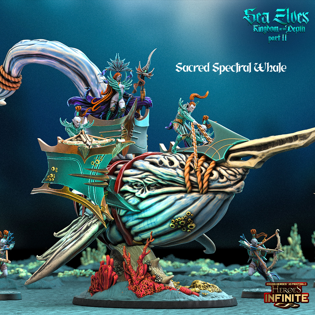 Centerpiece - Sacred Spectral Whale with Crew