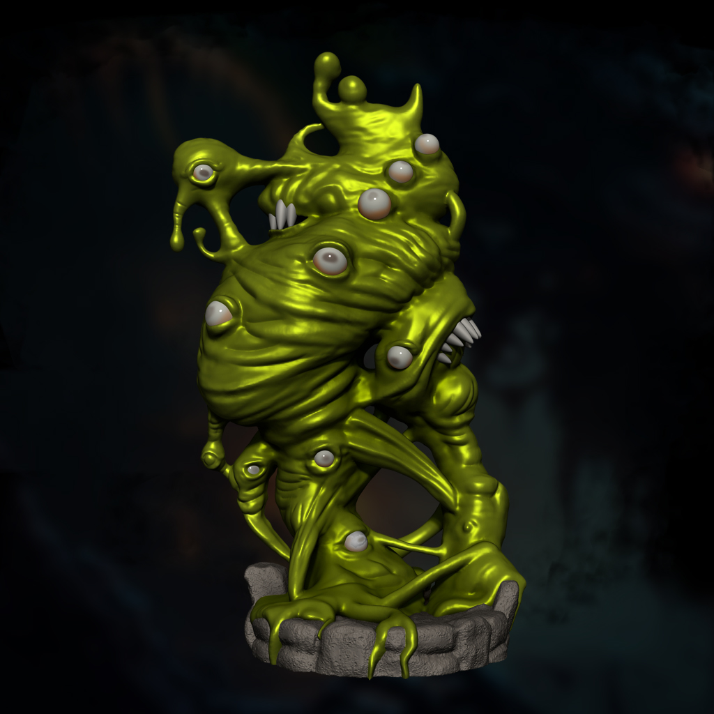 Slime Tyrant | Primordial Ooze Monarch | Corruption Beast | DnD 5e STL Miniature | 32mm Resin