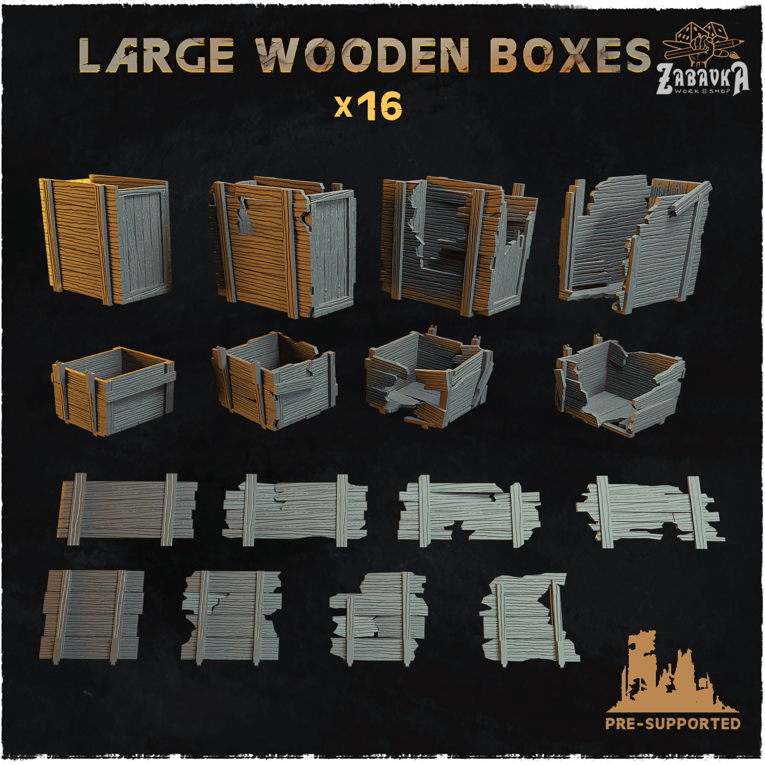 Large wooden boxes - Basing Bits 2.0