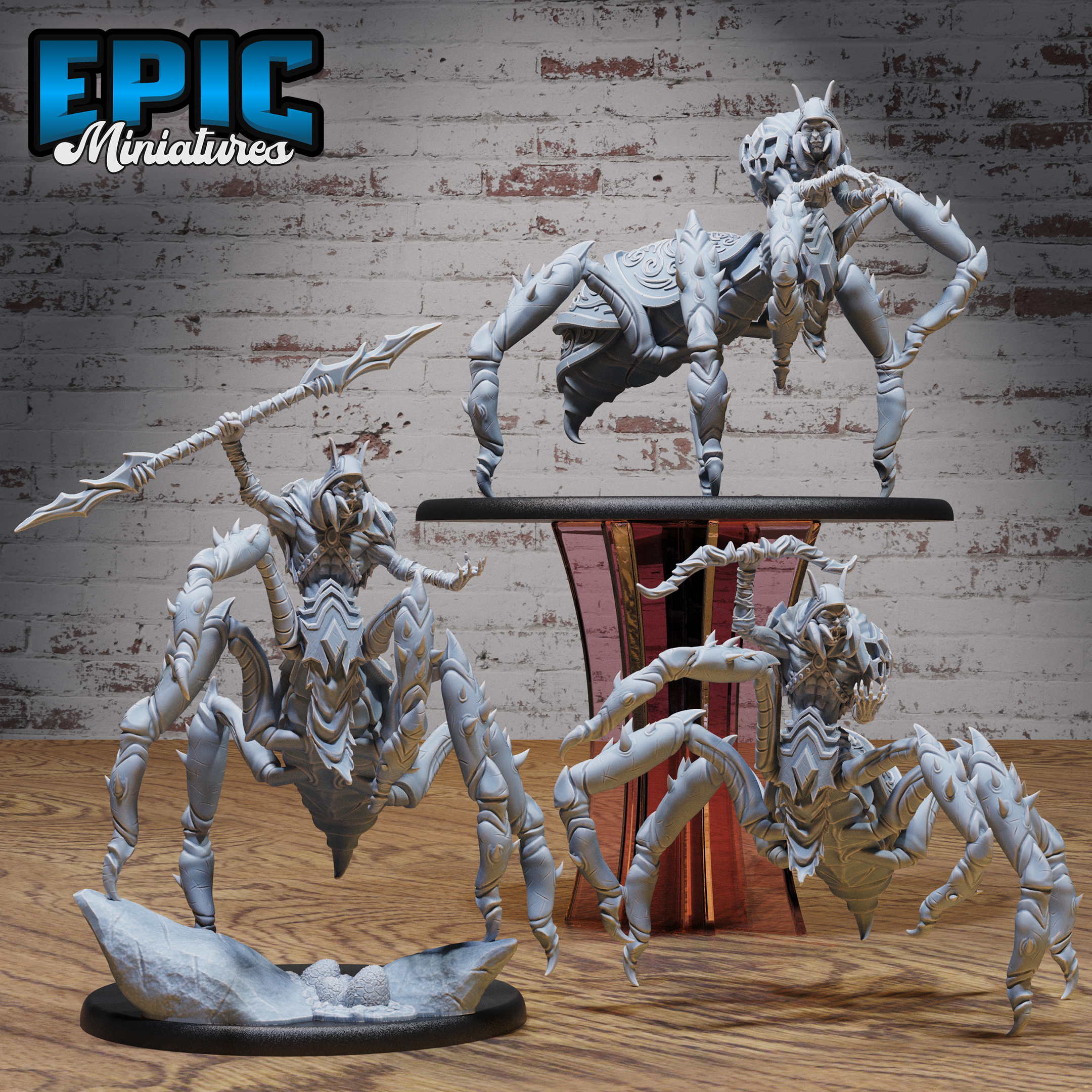Dark Elf Spider Set / Ancient Elven Arachnid Hybrid / Evil Elvish Crawler / Nature Guard Insect Beast / Mysterious Arachnoid / Woodland Spirit Creature / Forest Army Monster