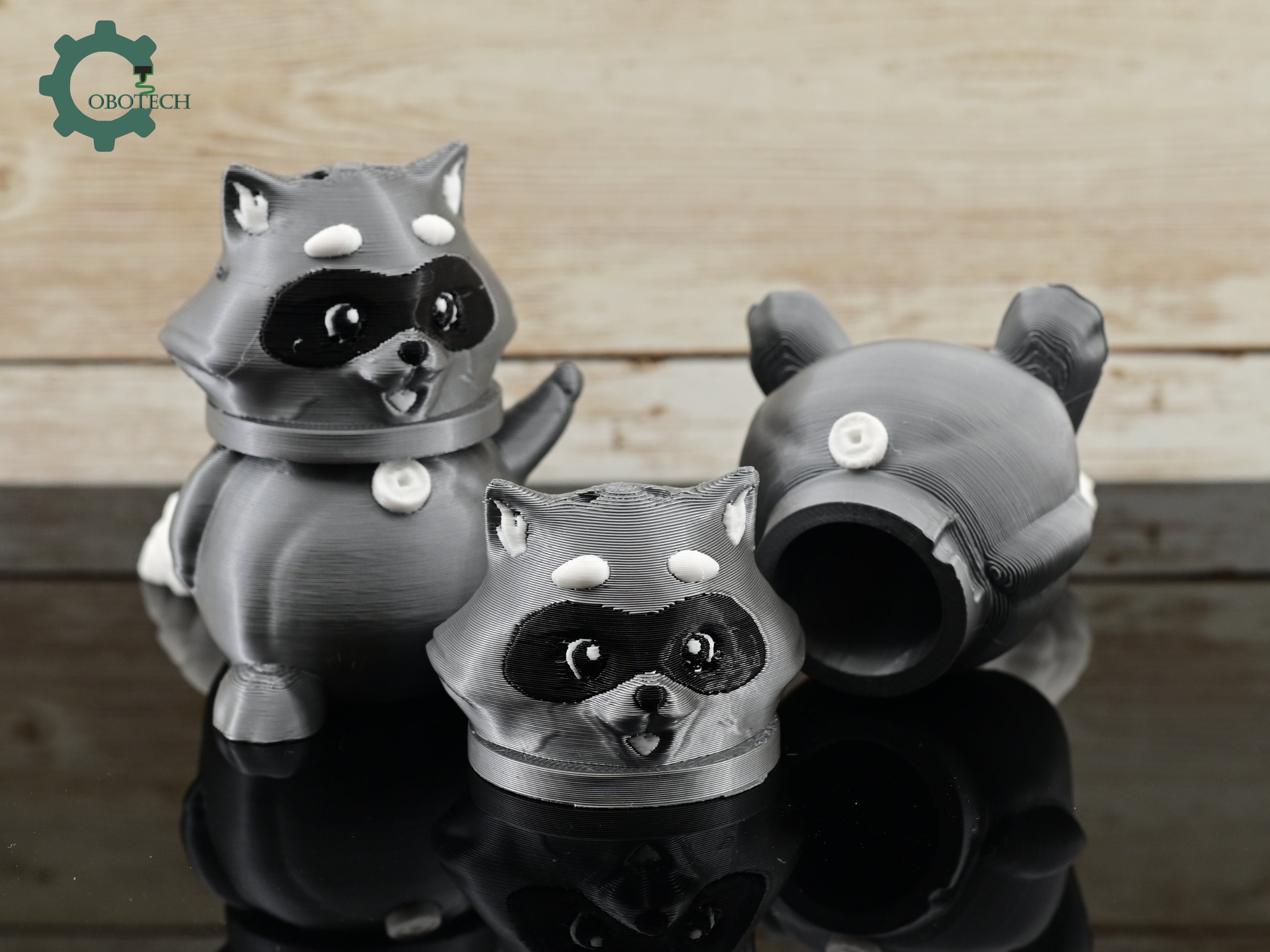 Cobotech Articulated Raccoon Storage Keychain by Cobotech