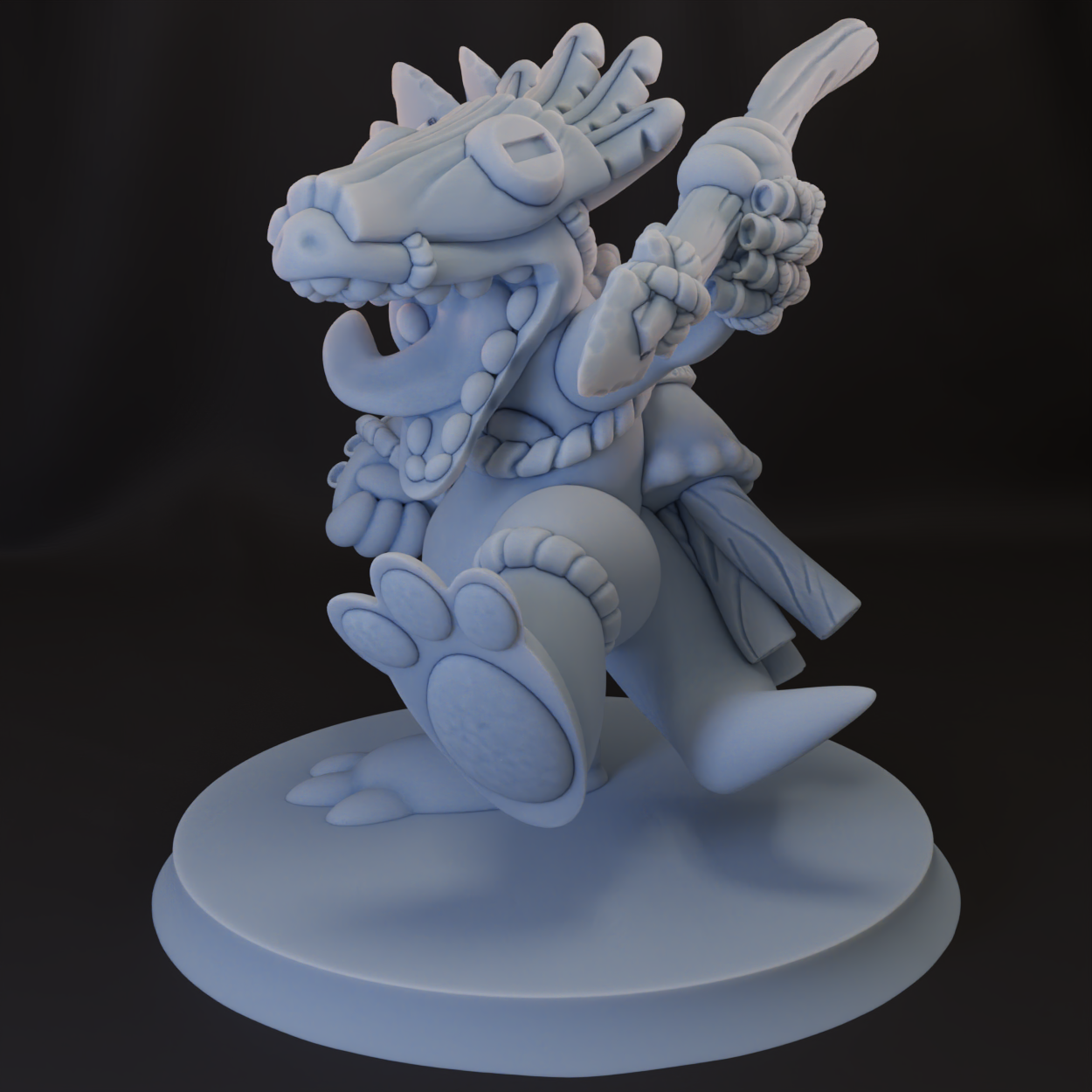 Kobold tribal hunting party spear thrower