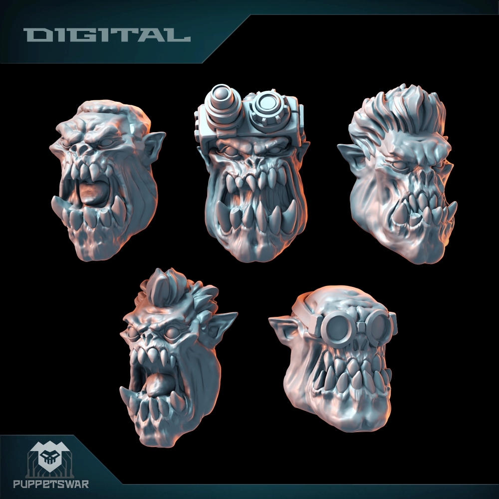 Orc Fleshbusters Heads