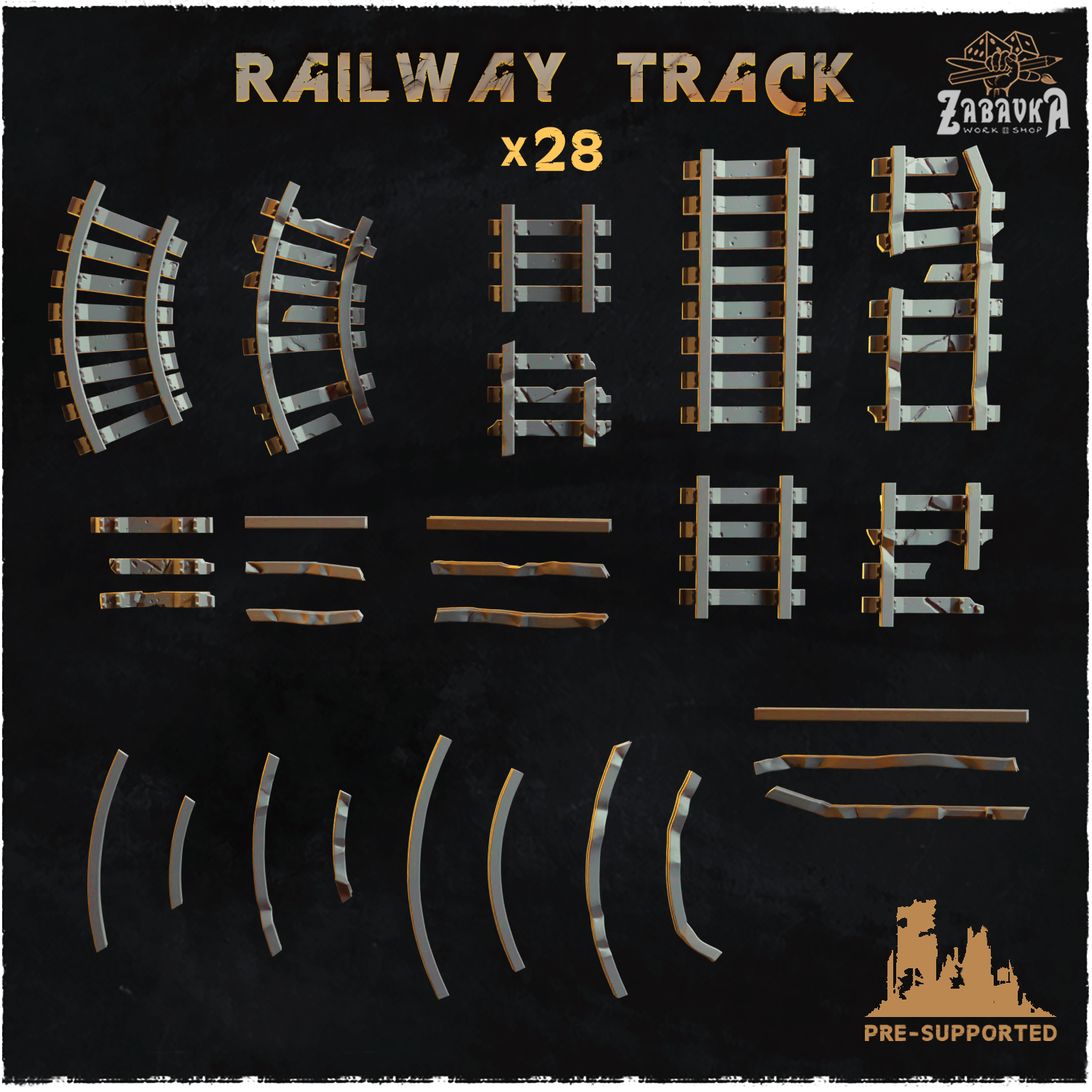 Railway track - Basing Bits 2.0