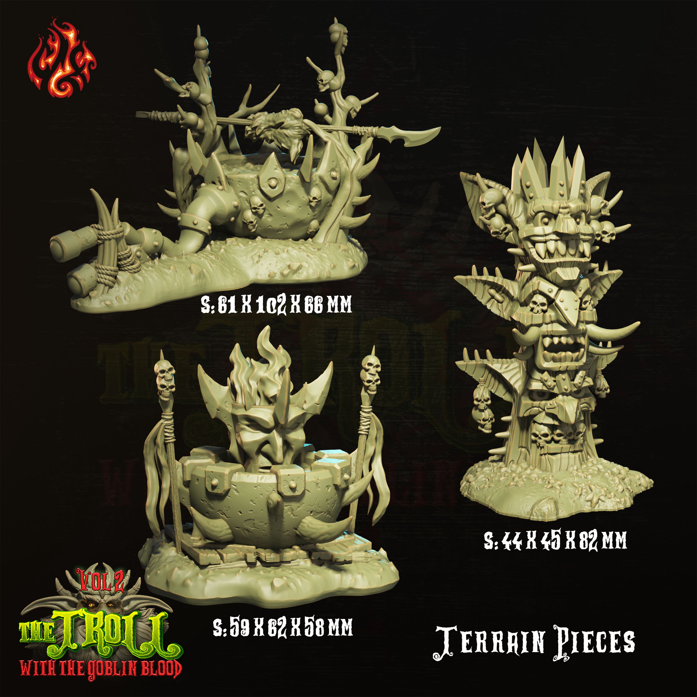 Goblin Usurper King's Camp Scenery Pieces