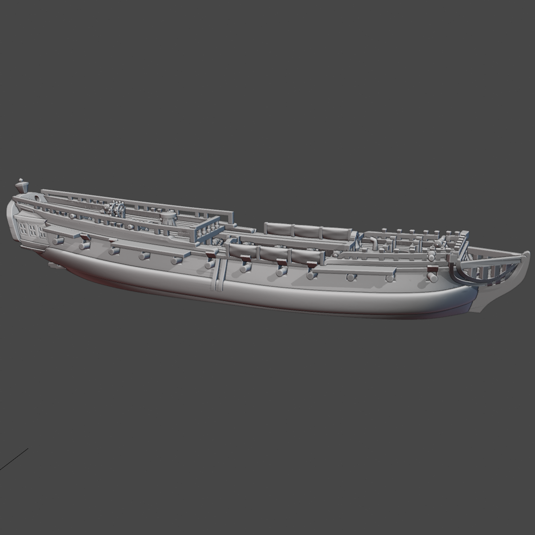 US Frigate USS Virginia (28 guns),1776-82 & Blender Exporter, AOA-US-10