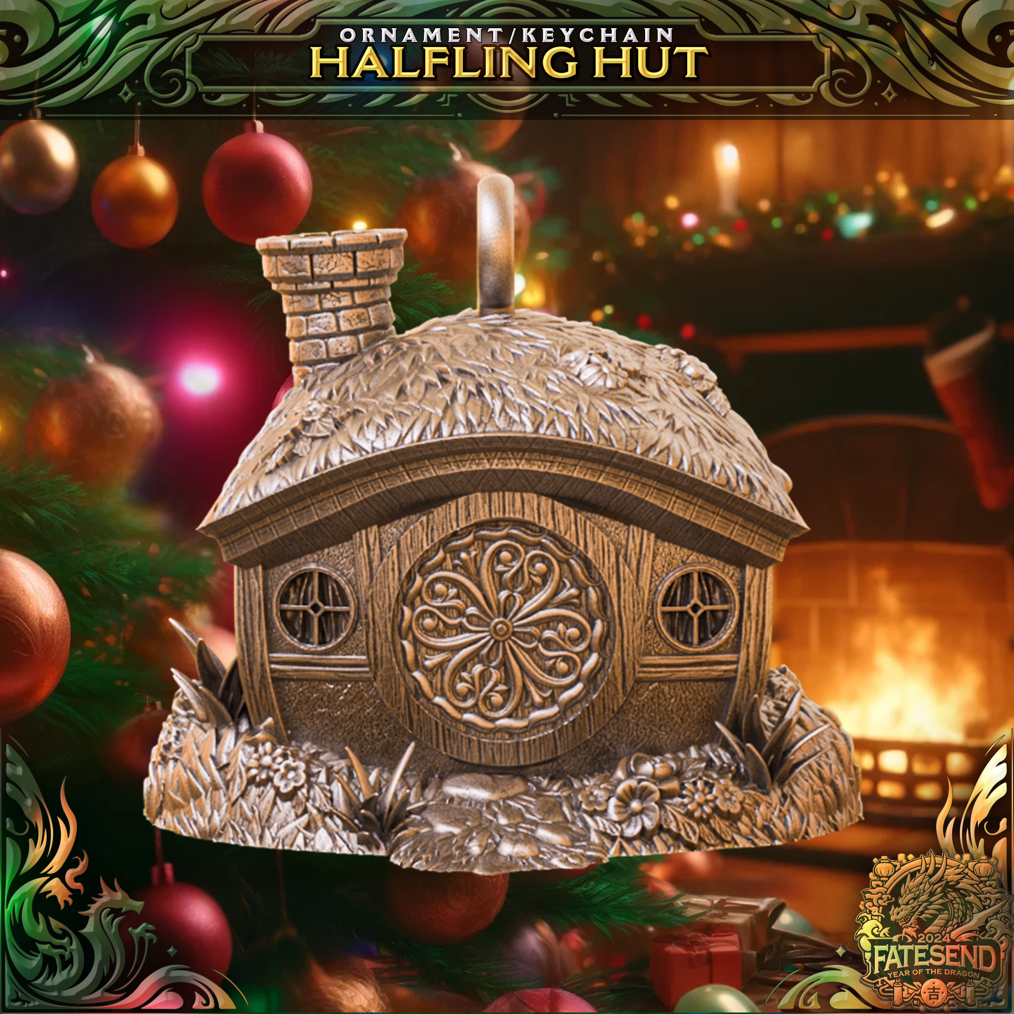 Halfling Hut - Ornament / Keychain