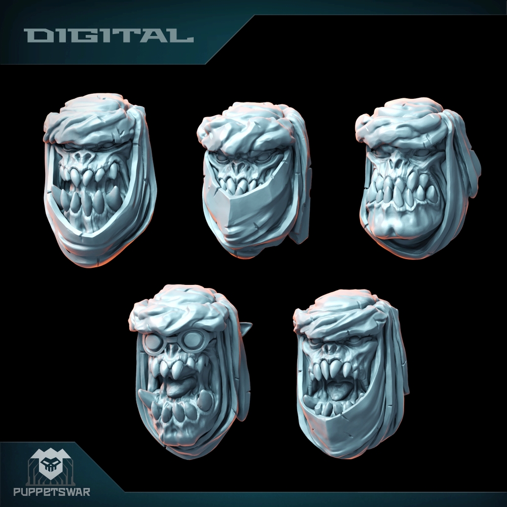 Desert Orcs Heads