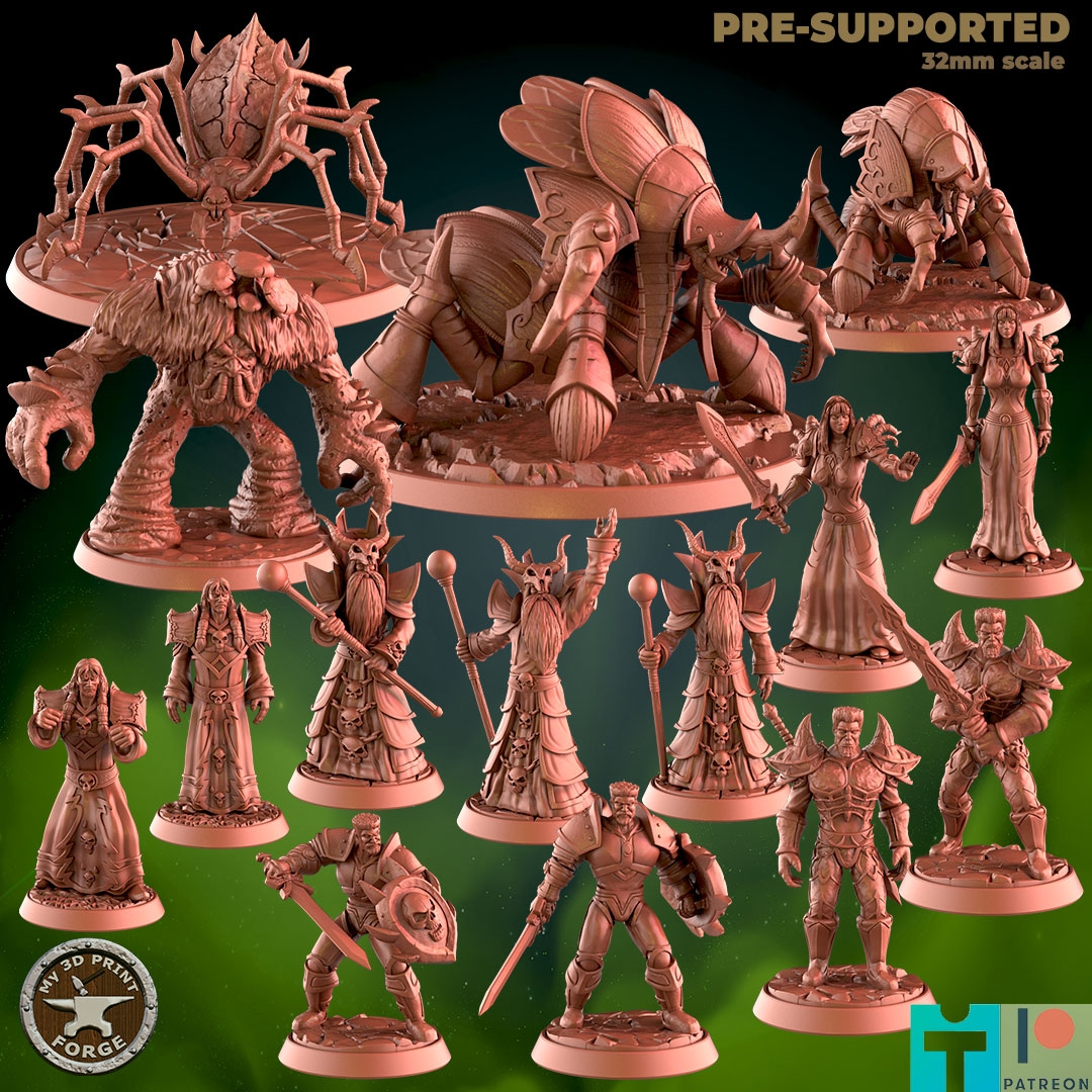 Naxramas Part1 BUNDLE (15 Unique pre-supported STLs)