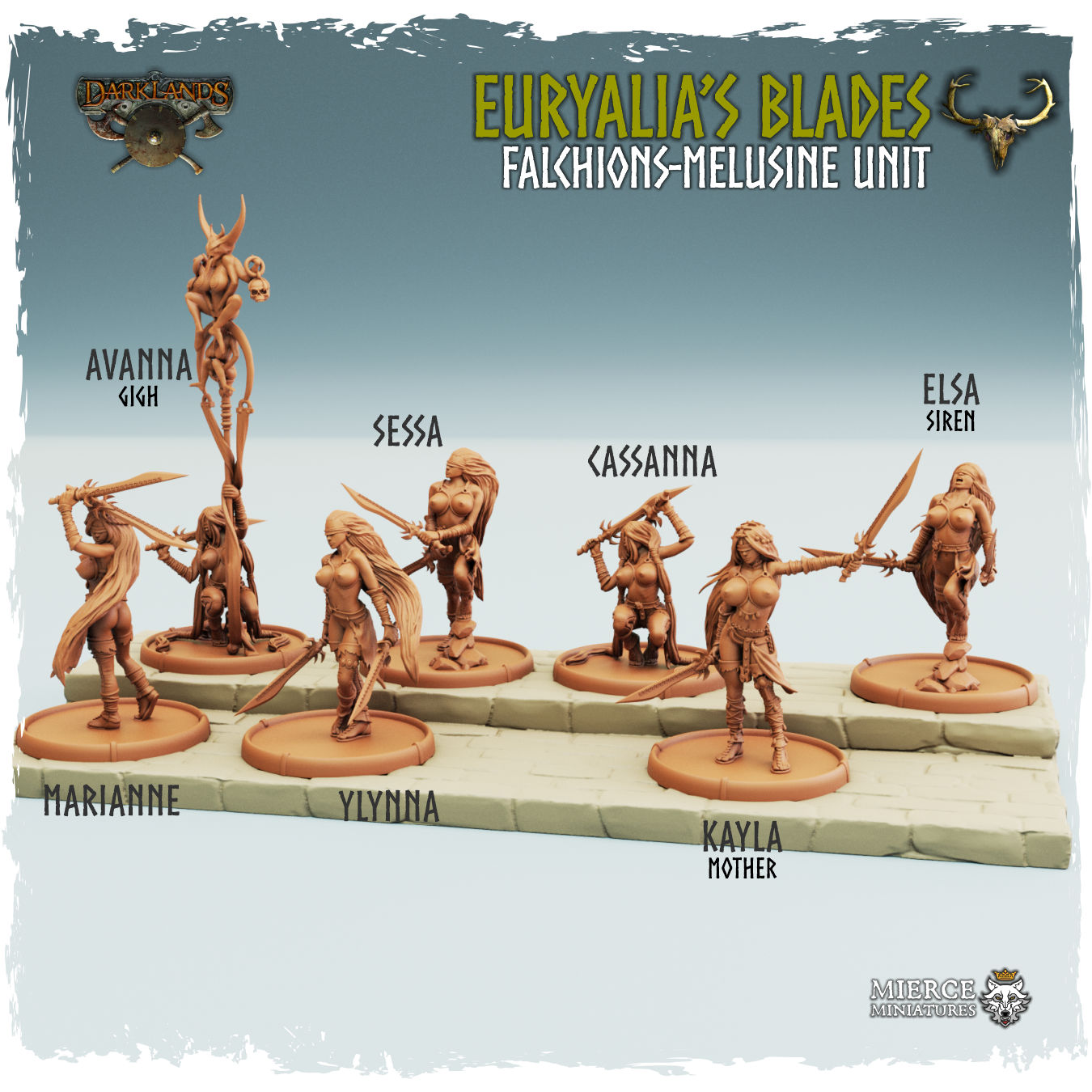 Ysian Euryalia's Blades, Falchions-Melusine Unit