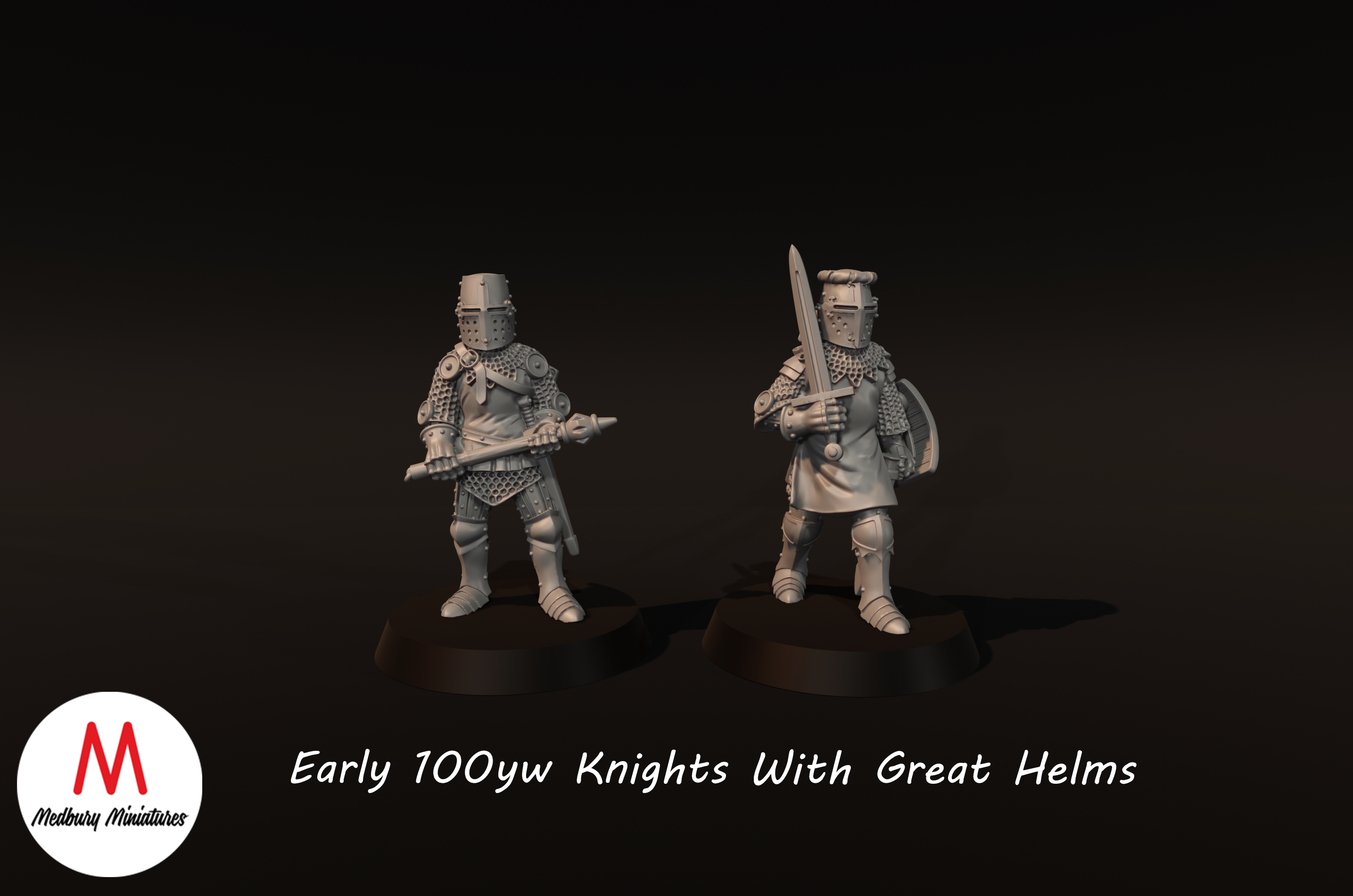 Early 100yw Knights With Great Helms