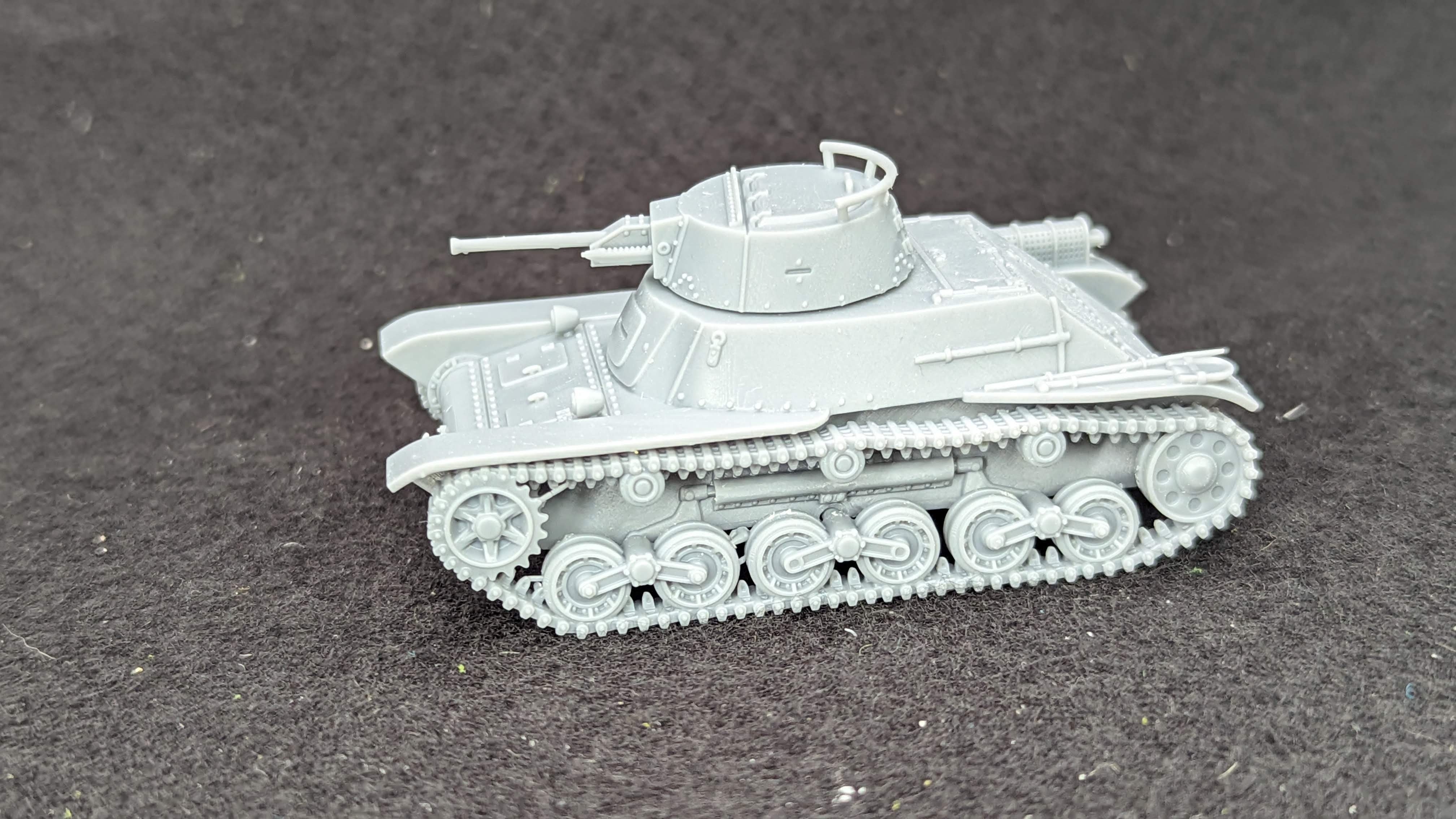 Type 98 Ke-Ni Light Tank + 2 Tankmen (Japan, WW2)