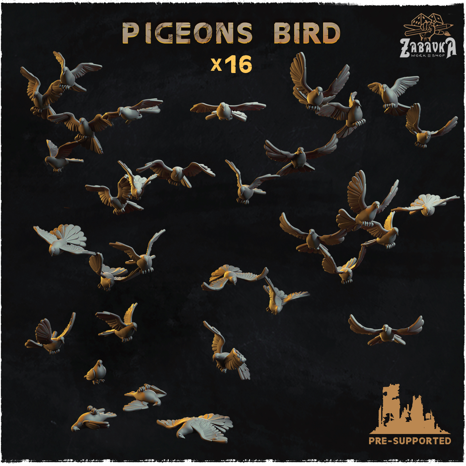 Pigeons bird - Basing Bits 2.0