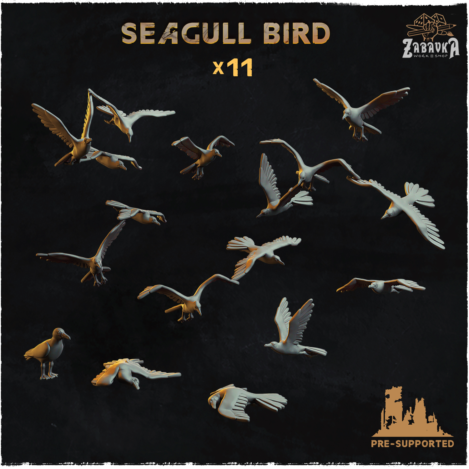 Seagull bird - Basing Bits 2.0