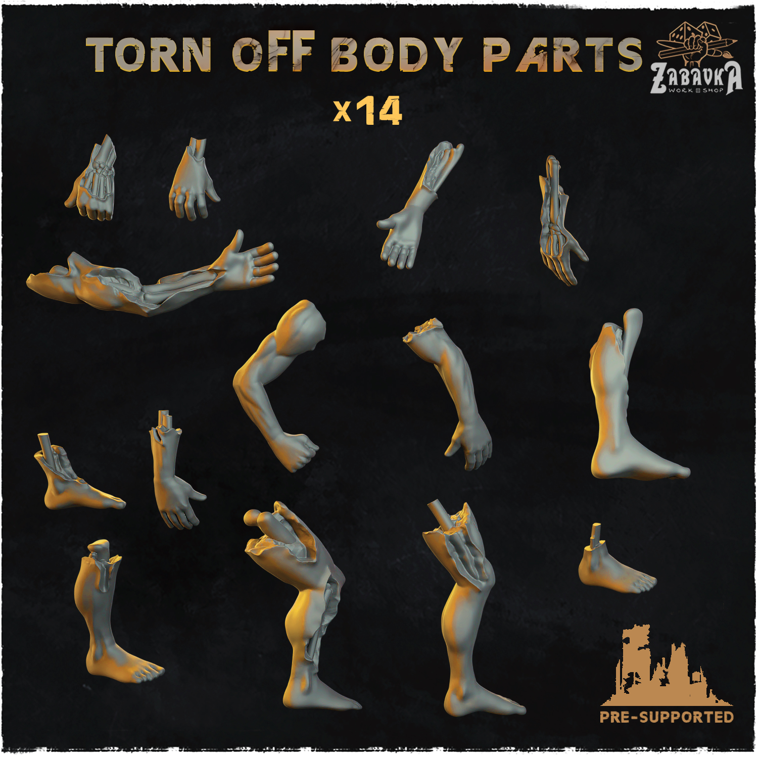 Torn off body parts - Basing Bits 2.0