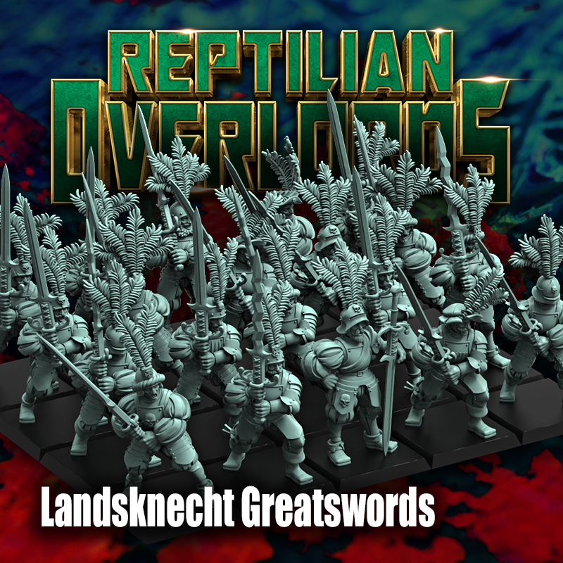 Holy Reptilian Empire Landsknecht Greatswords