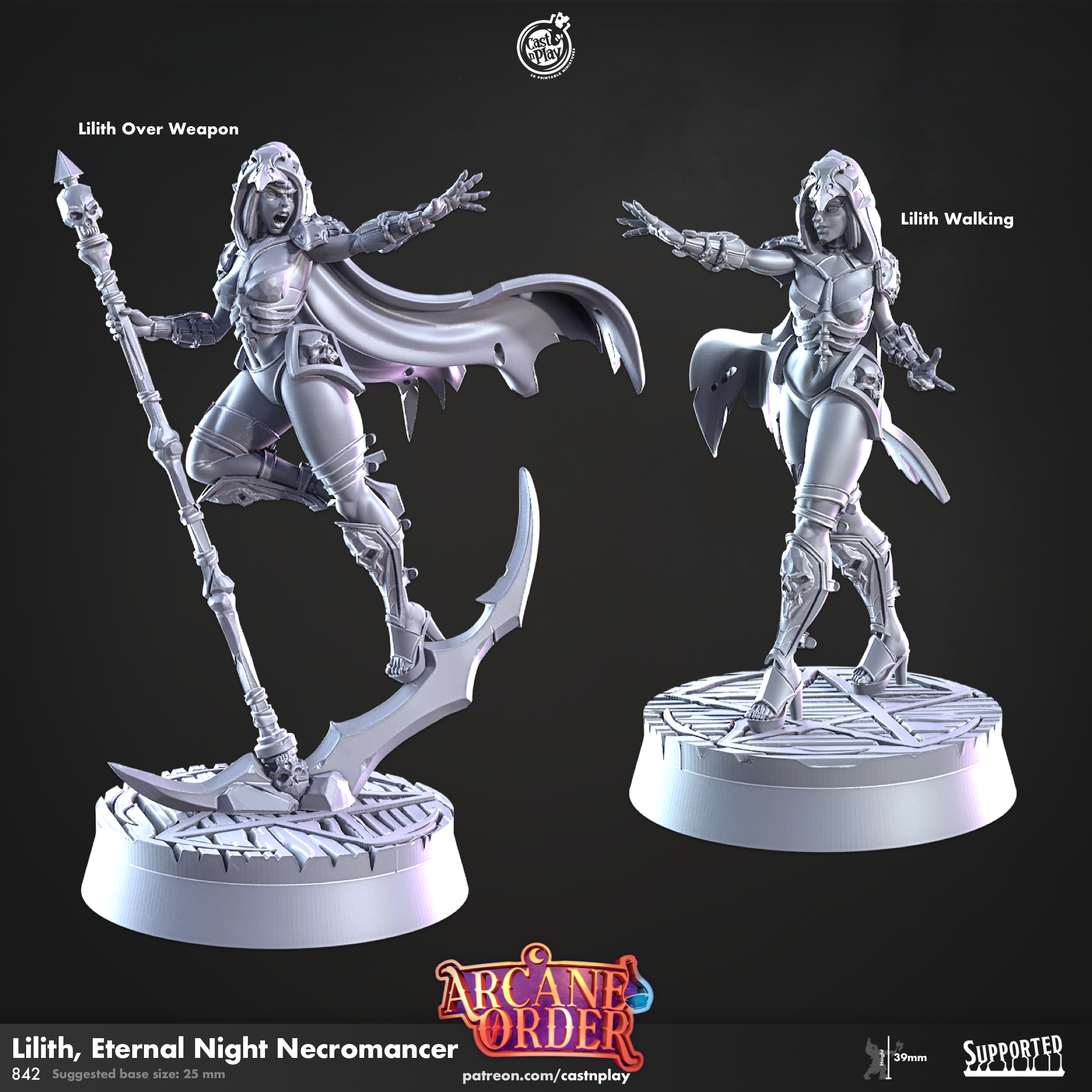 Lilith, Eternal Night Necromancer (Pre-Supported) | Cast n Play