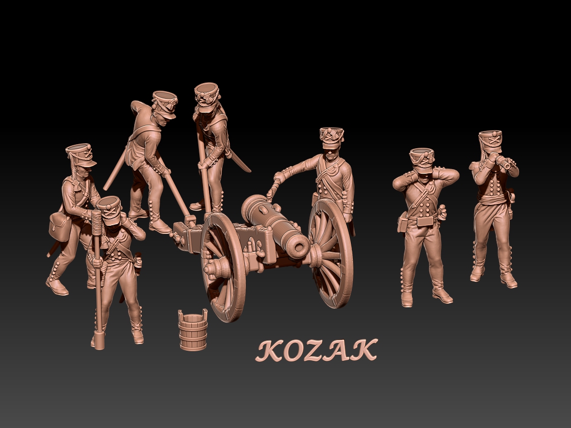 napoleonic russian heavy artillery in shako model 1808