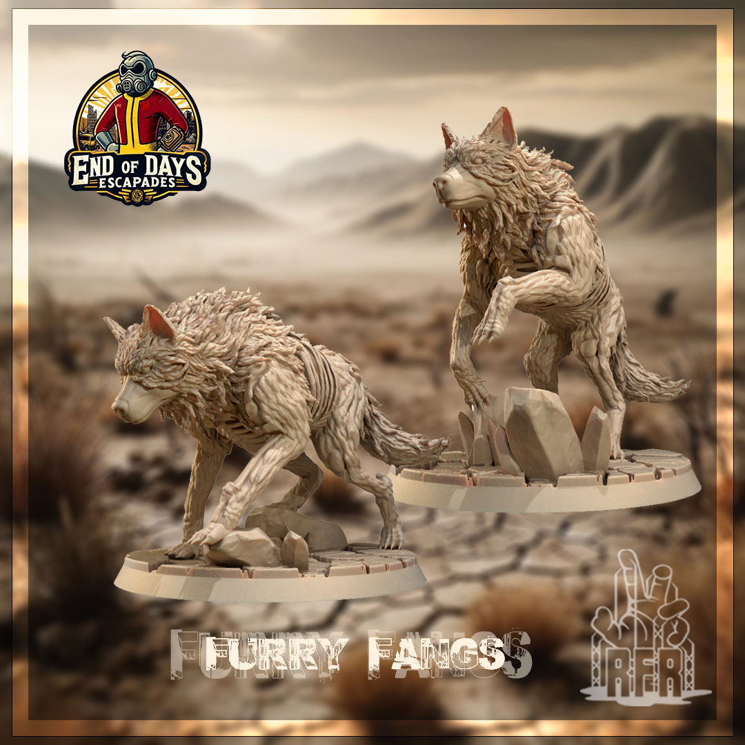 Furry Fangs set - Tabletop miniature (Pre-Supported)