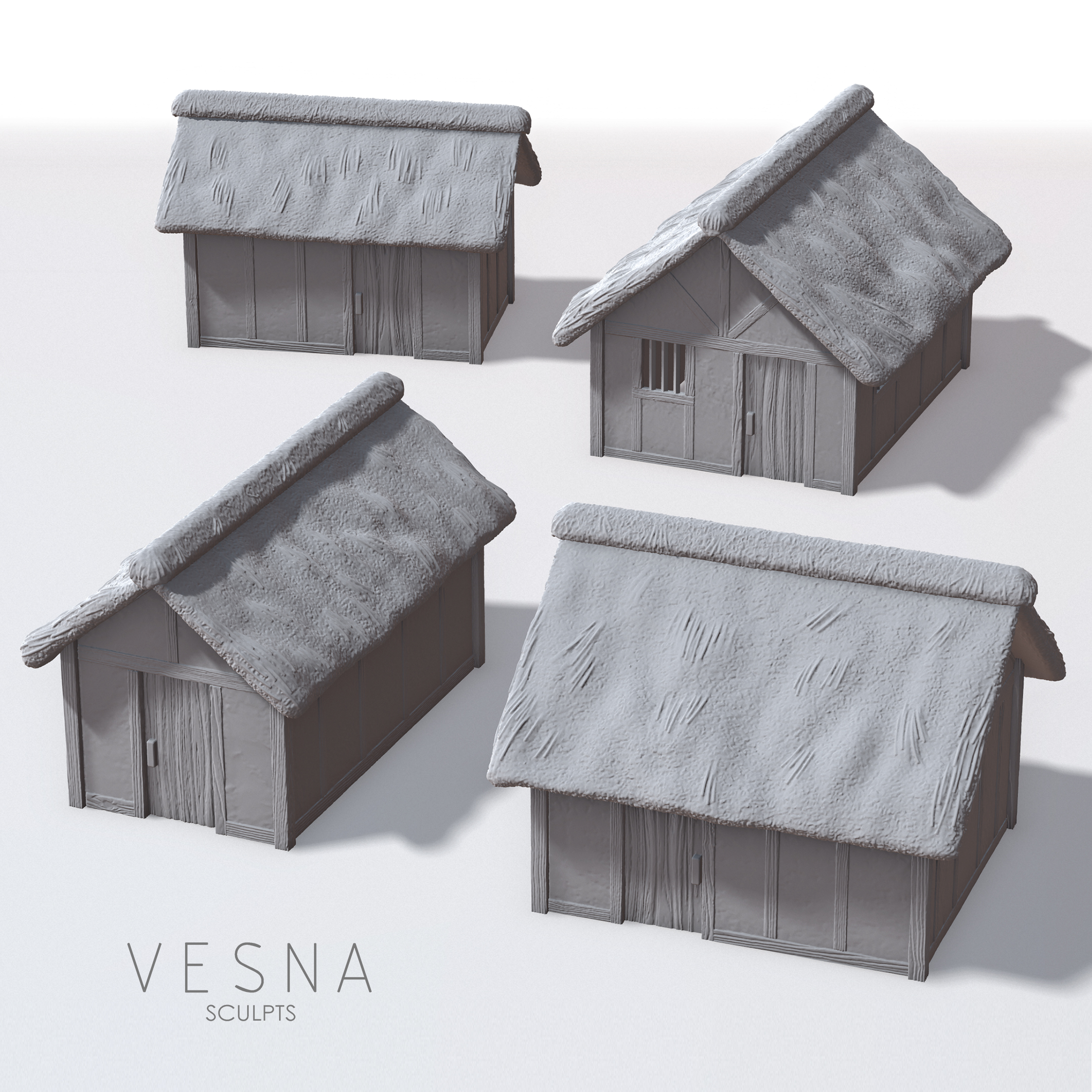 MEDIEVAL WATTLE AND DAUB HOUSES (multi-part)