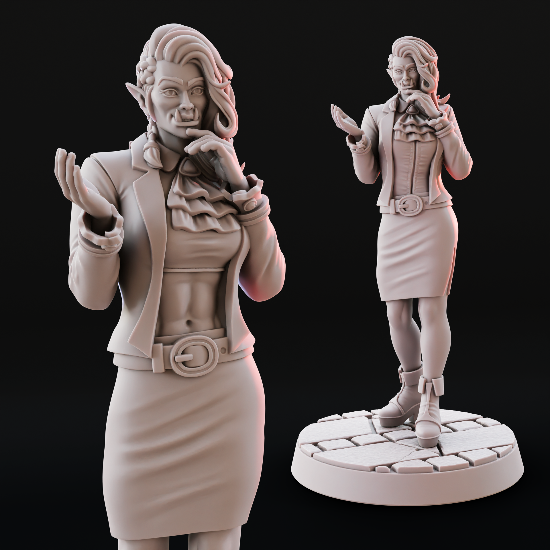 Business Orc Female in Formal Attire