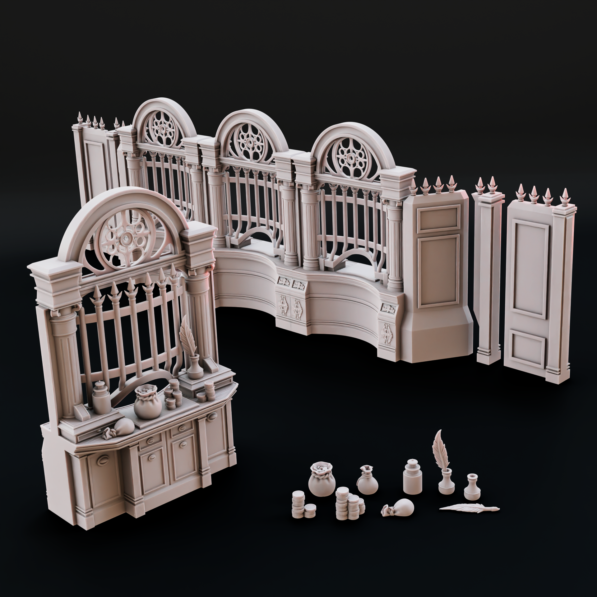 Banking Window | Bank Teller Set | Modular TTRPG Scatter