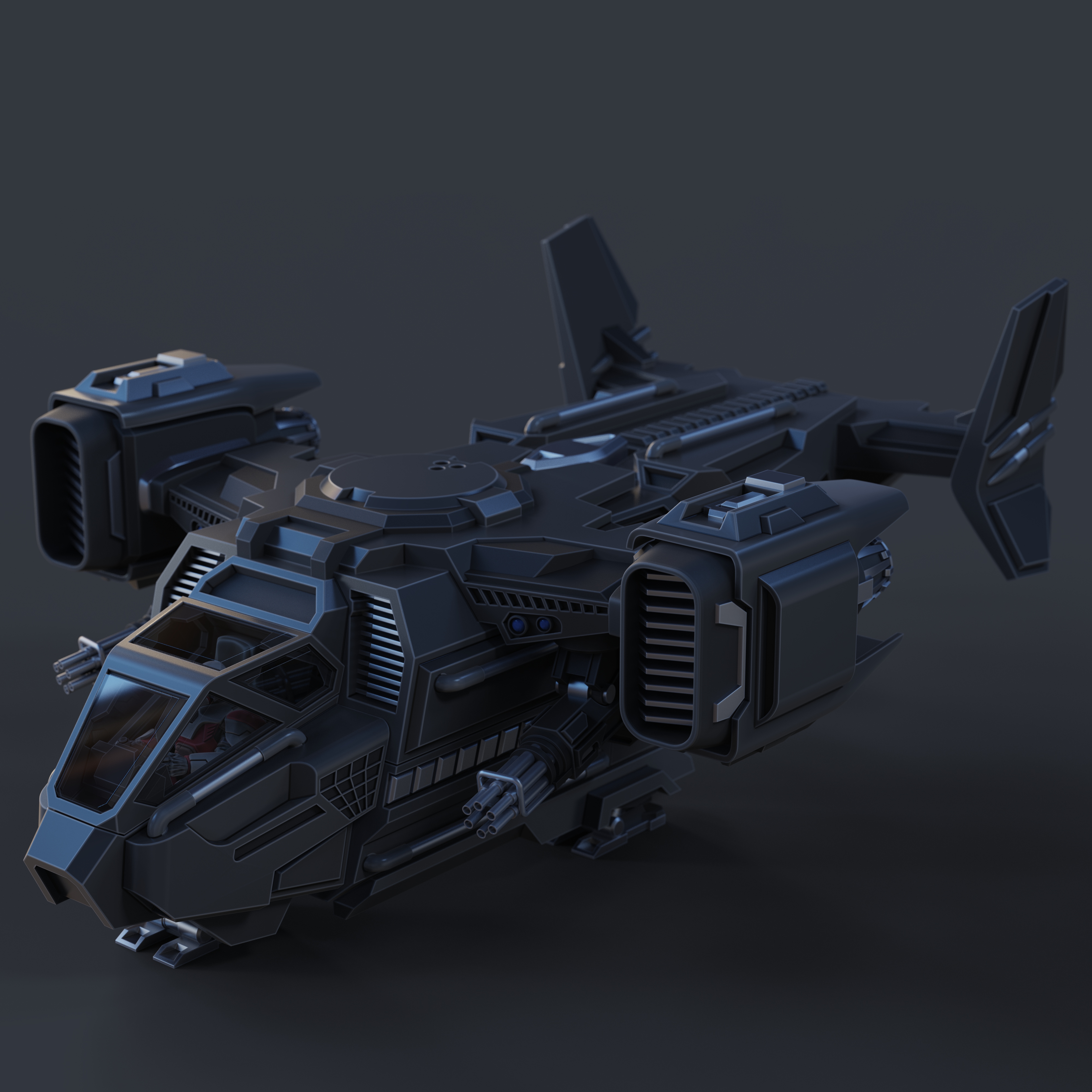 Raven-1 (Modular VTOL with Pilot, Passengers + Glass Panes)